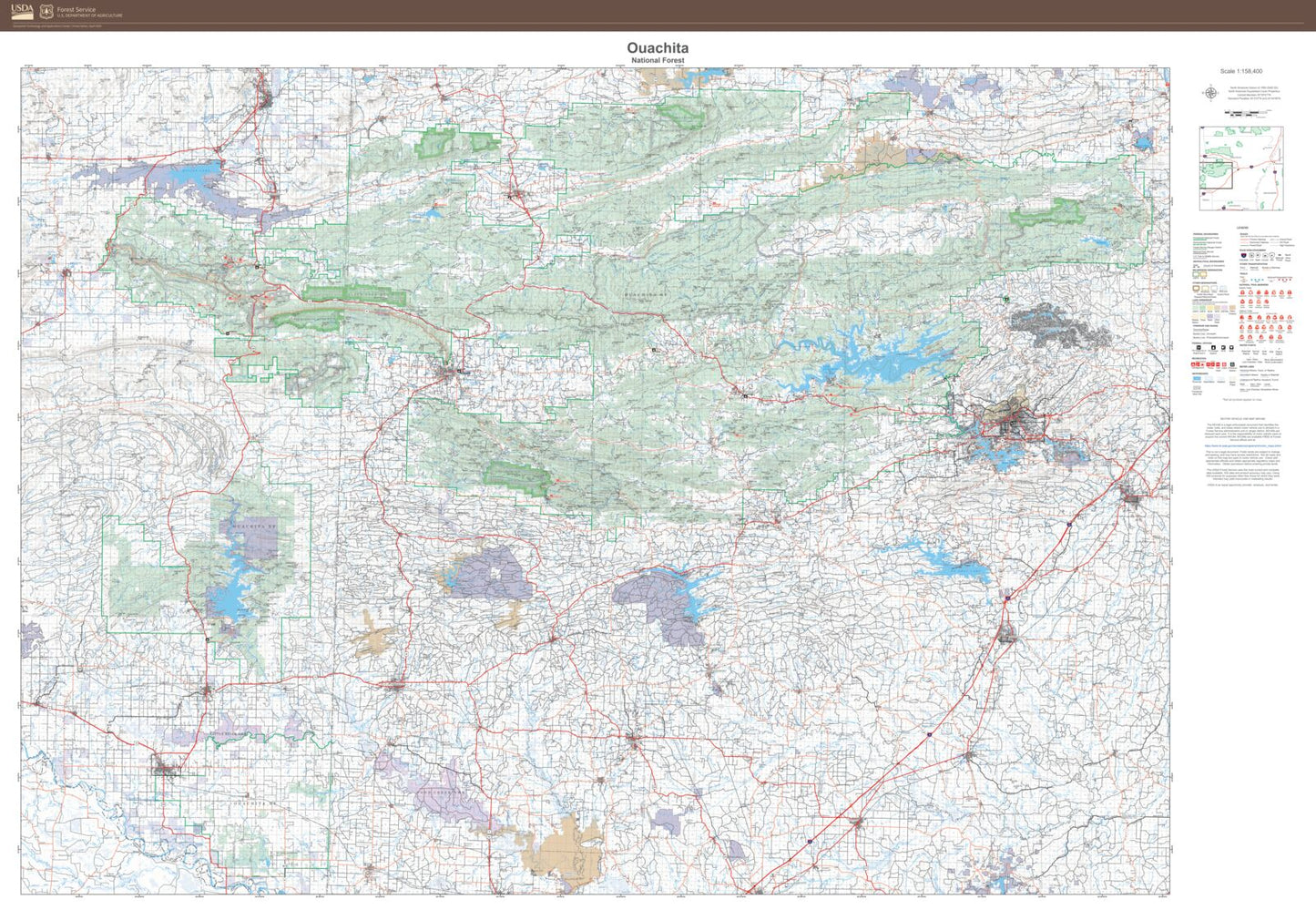 Ouachita National Forest Map
