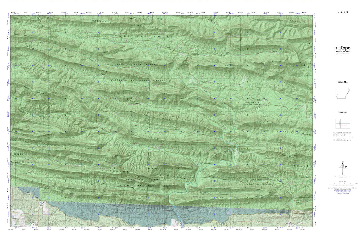 Ouachita National Forest_Eagle Rock Loop MyTopo Explorer Series Map Image