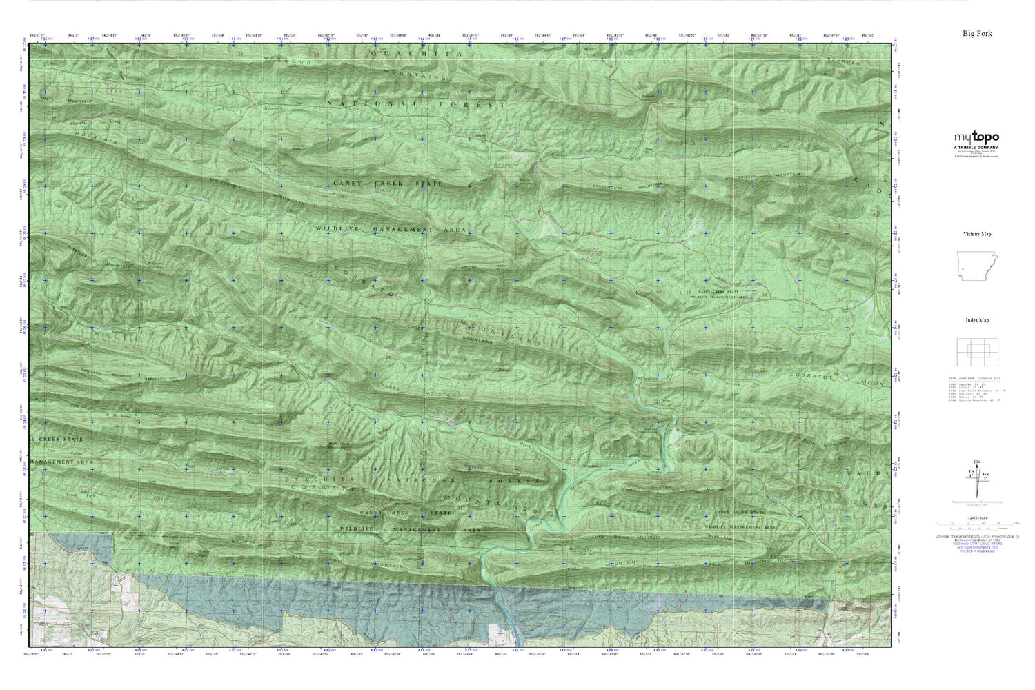 Ouachita National Forest_Eagle Rock Loop MyTopo Explorer Series Map Image