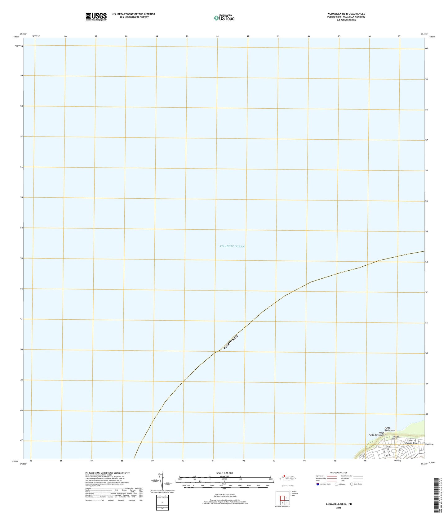 Aguadilla OE N Puerto Rico US Topo Map Image