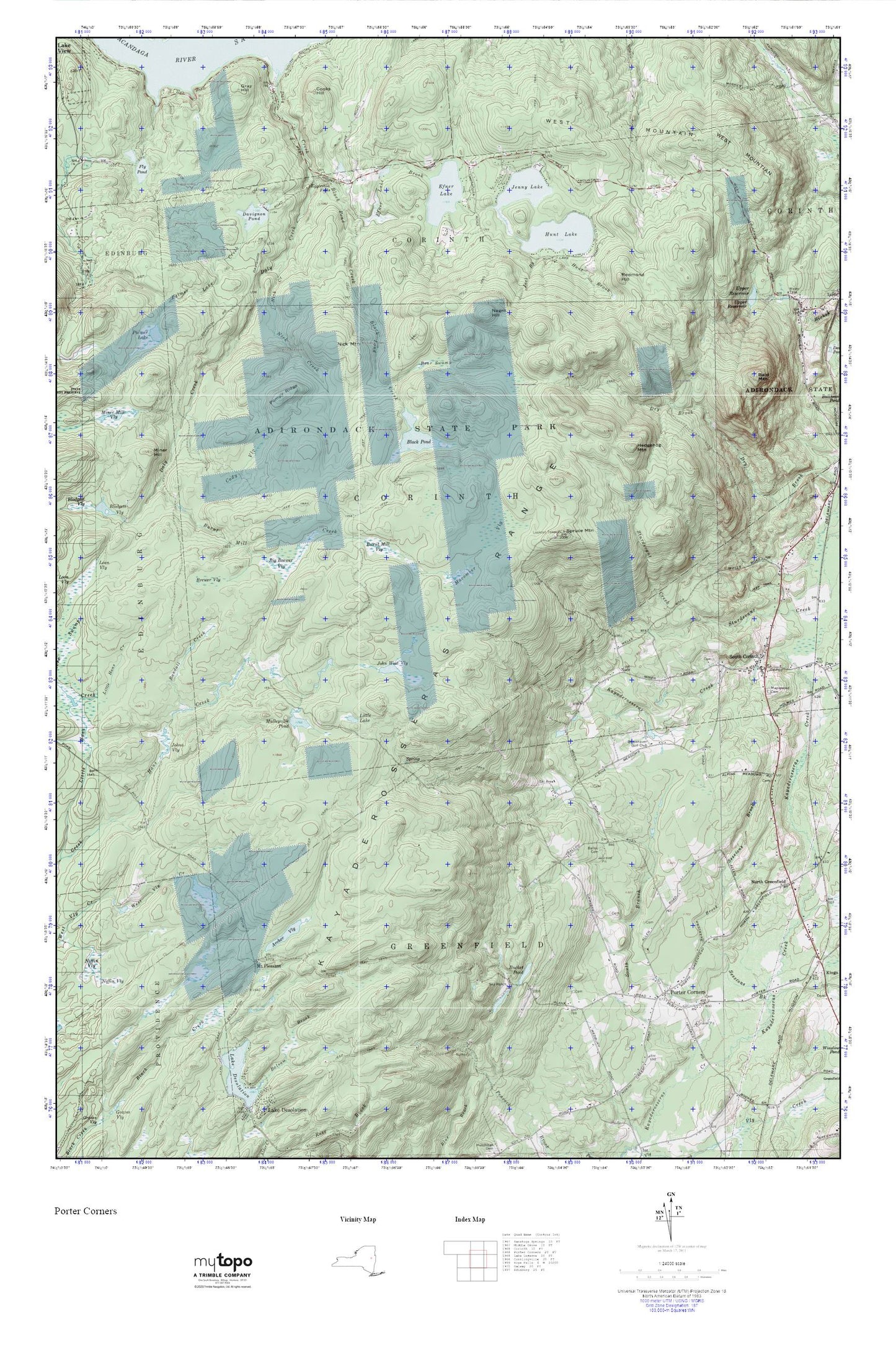Porter Corners MyTopo Explorer Series Map Image