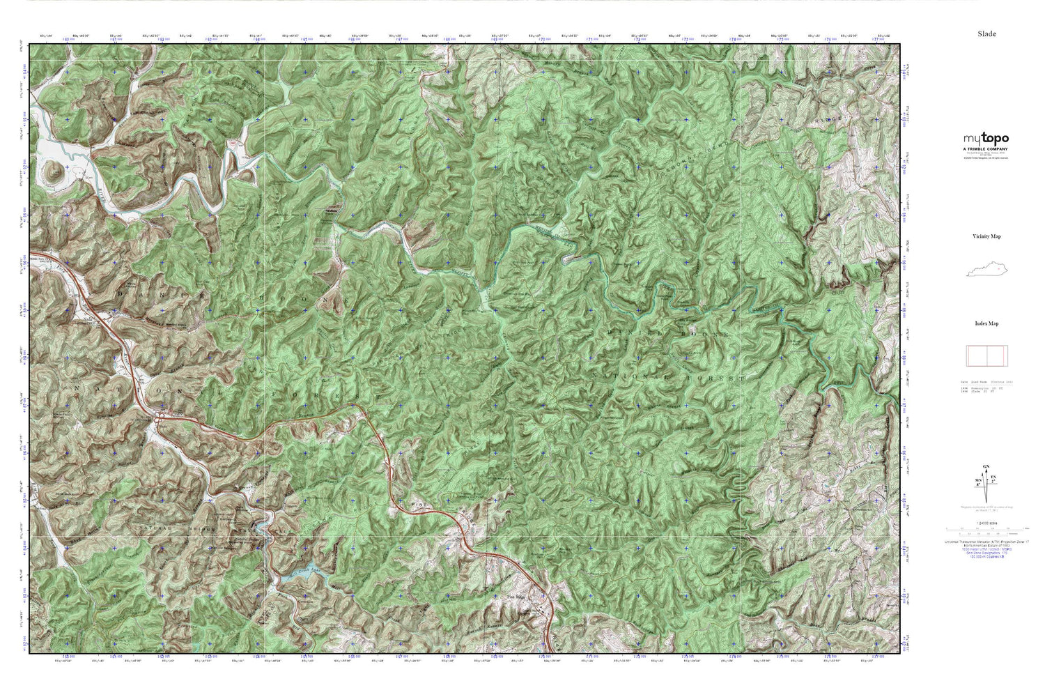 Red River Gorge MyTopo Explorer Series Map Image