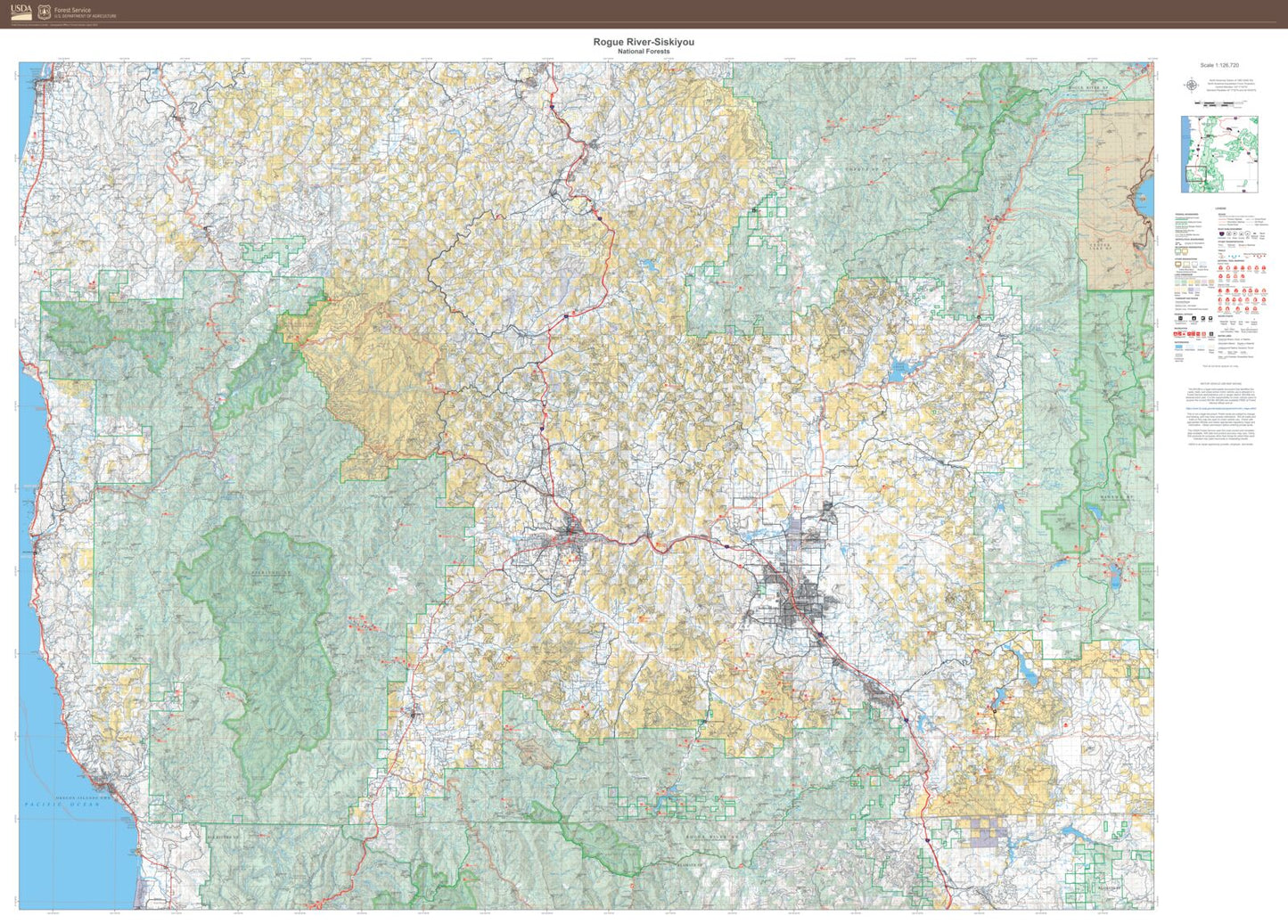 Rogue River-Siskiyou National Forests Map