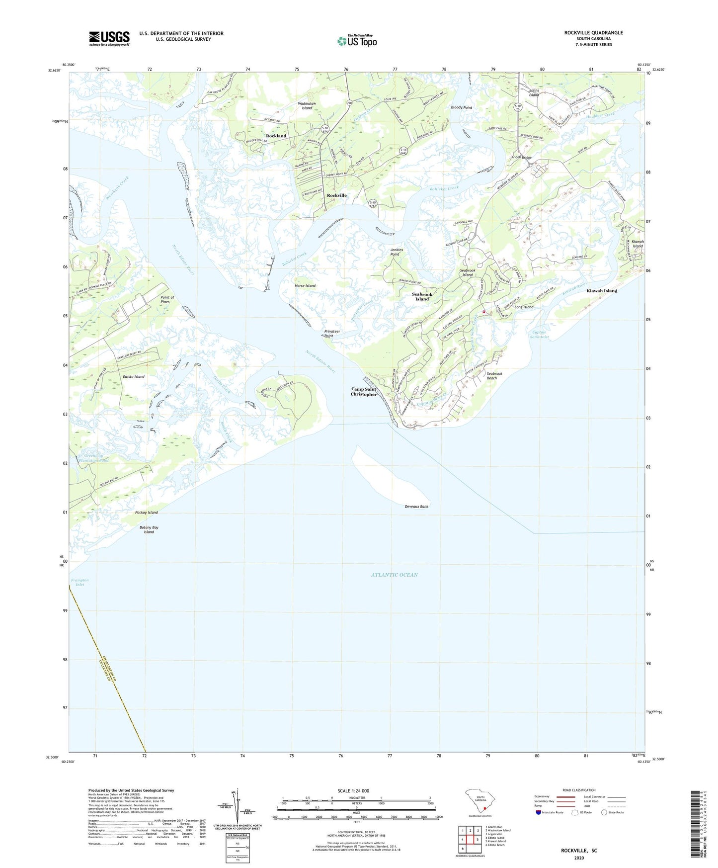 Rockville South Carolina US Topo Map Image
