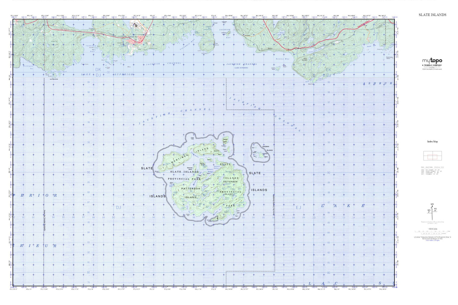 Slate Islands MyTopo Explorer Series Map Image
