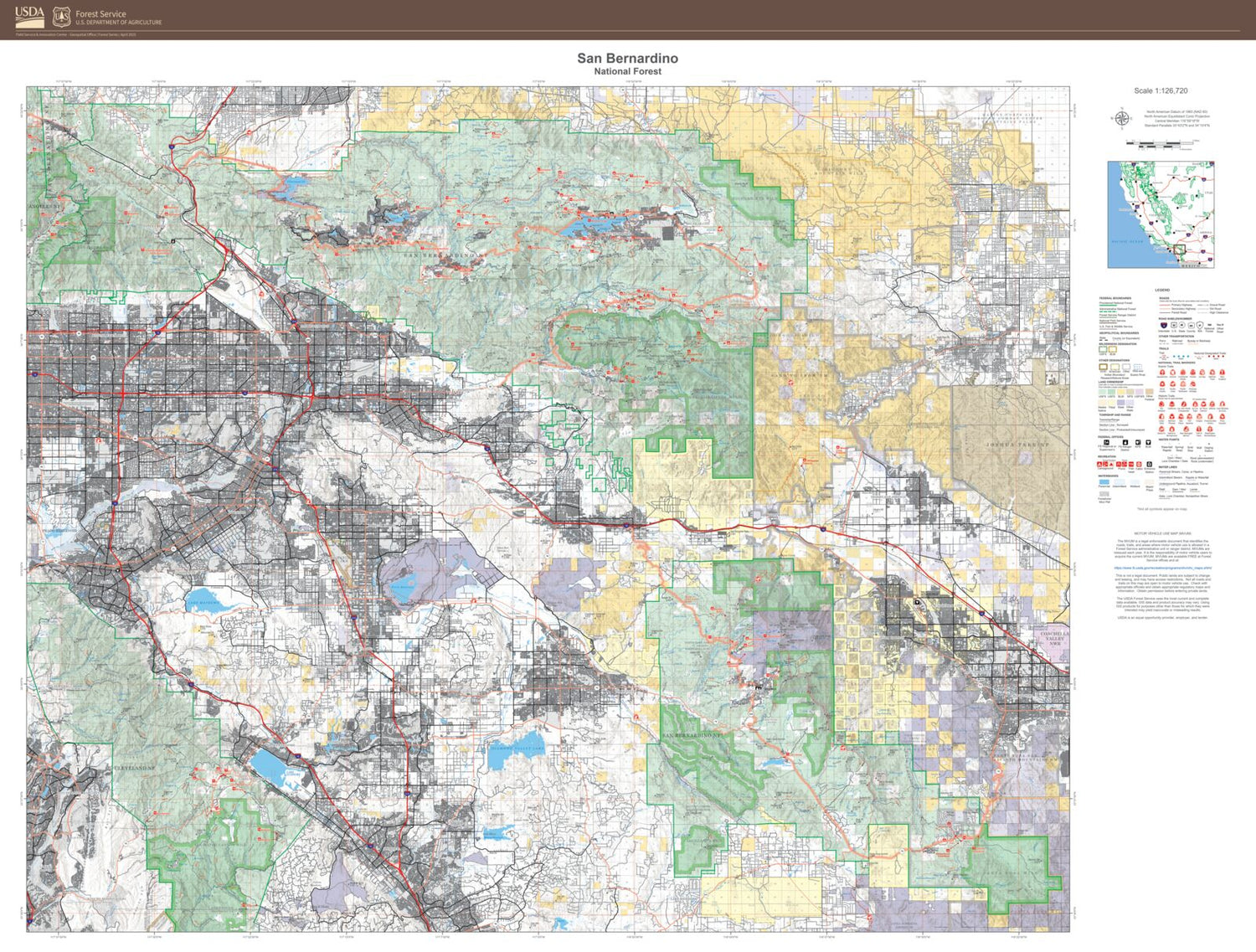 San Bernardino National Forest Map