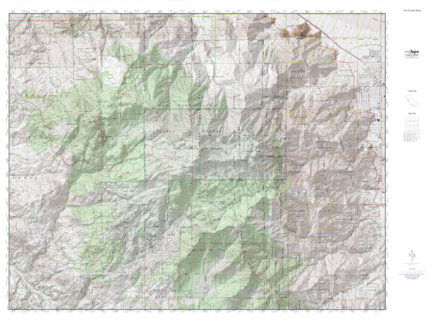 San Jacinto Peak MyTopo Explorer Series Map Image