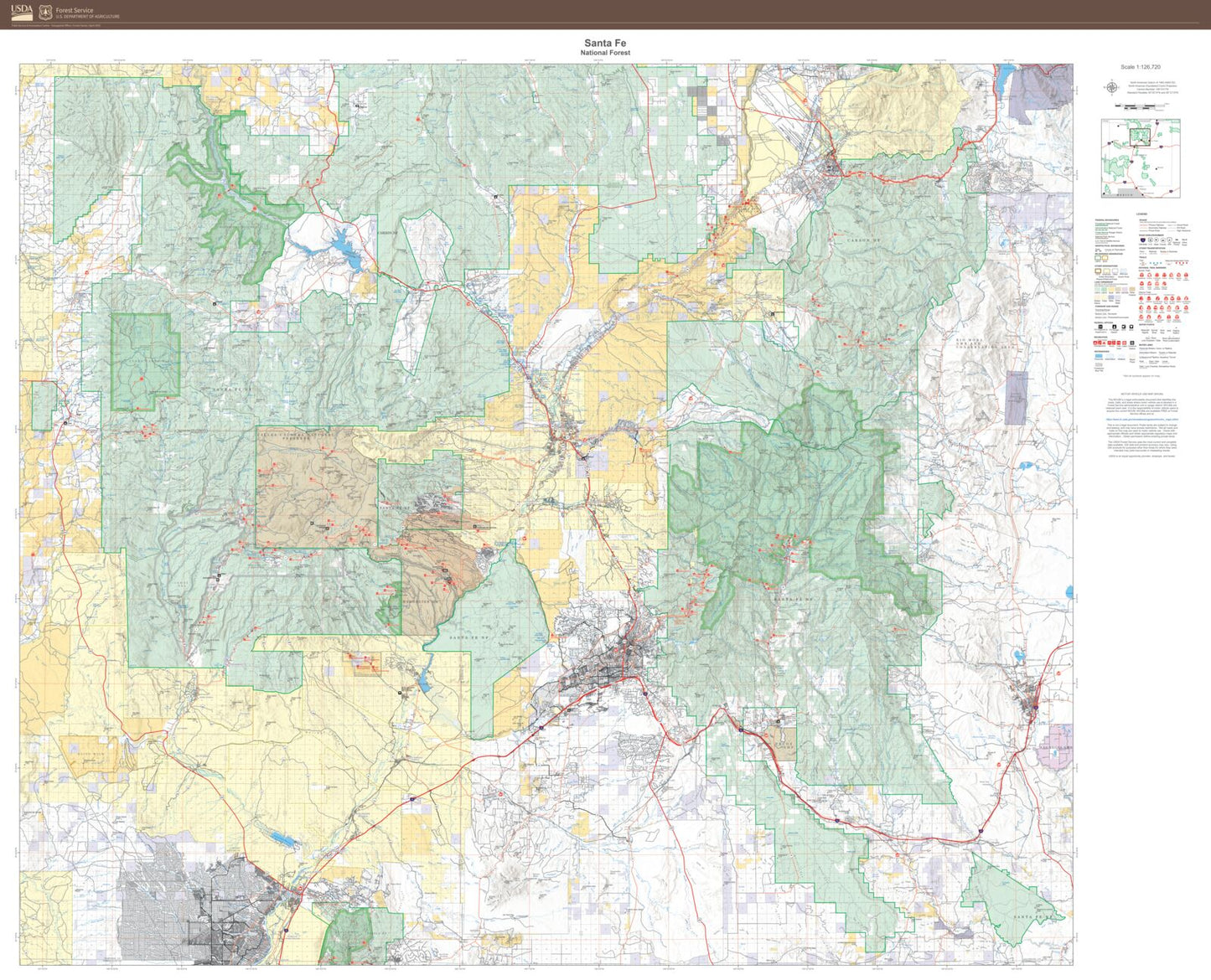 Santa Fe National Forest Map