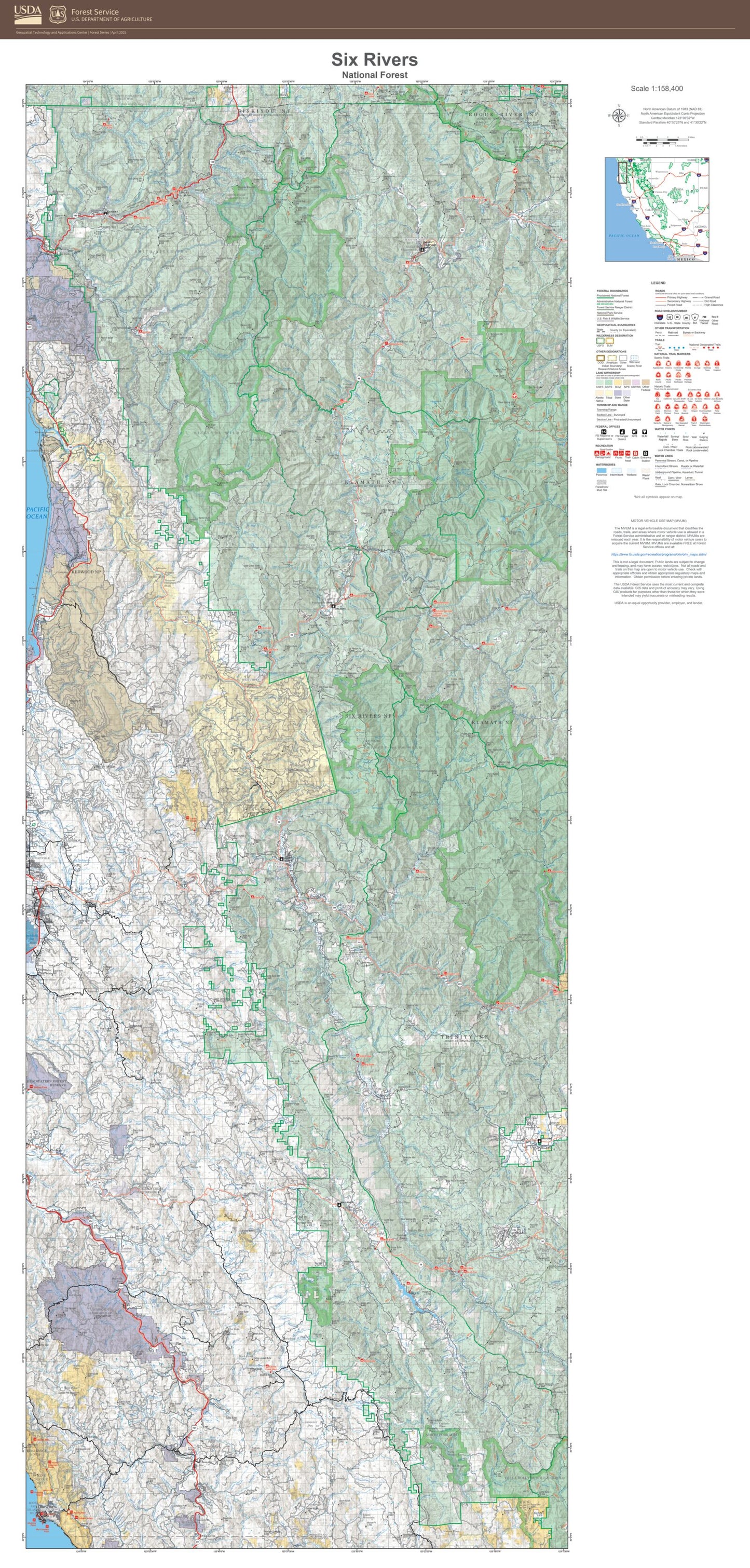 Six Rivers National Forest Map
