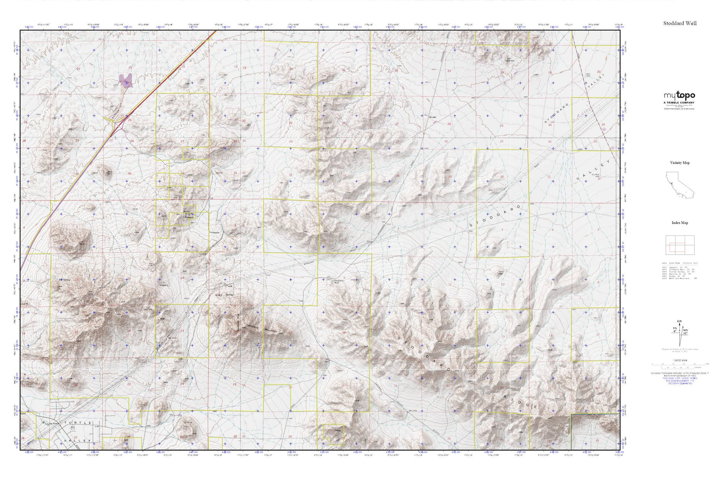 Stoddard Valley OHV Area MyTopo Explorer Series Map Image
