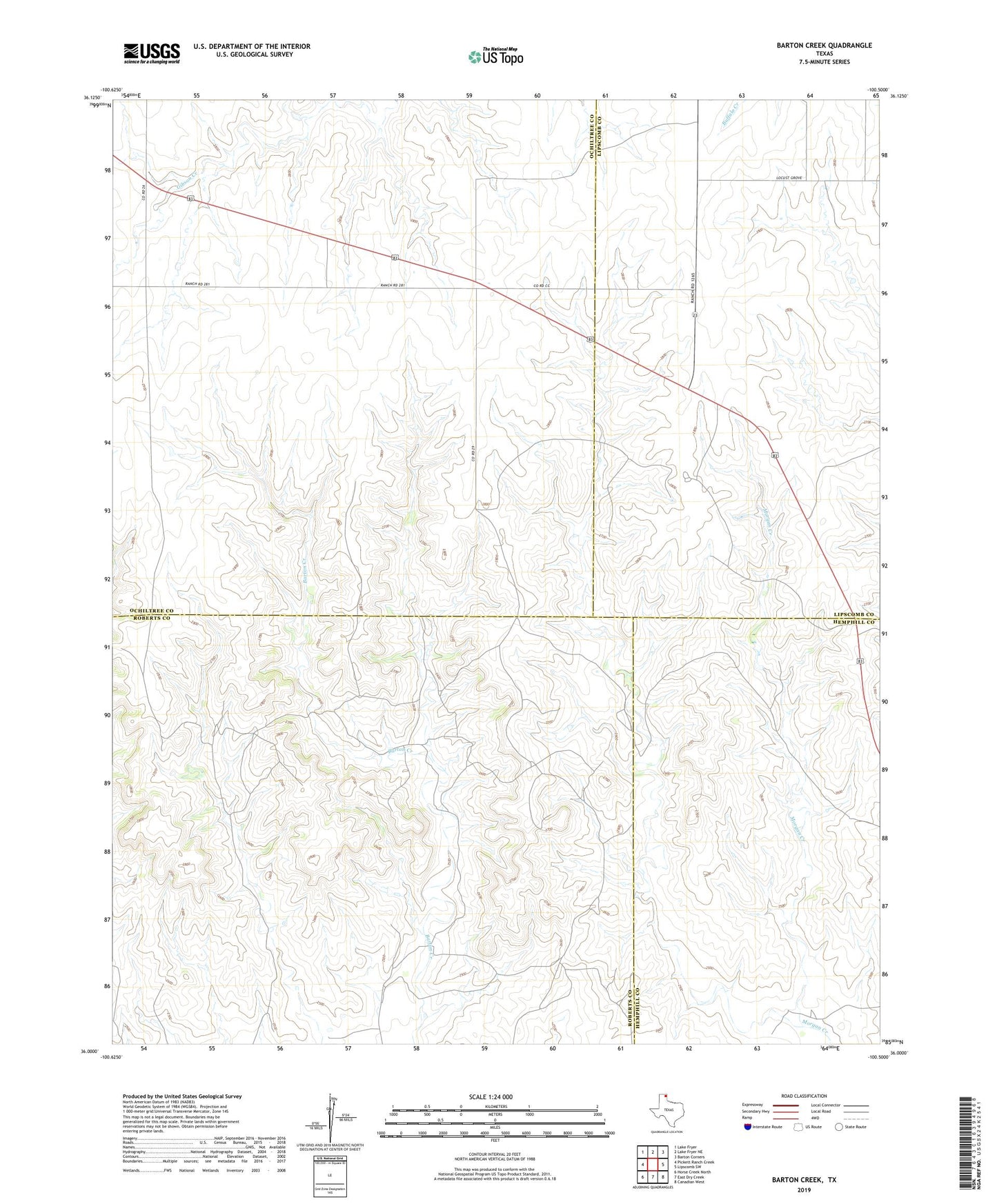 Barton Creek Texas US Topo Map Image