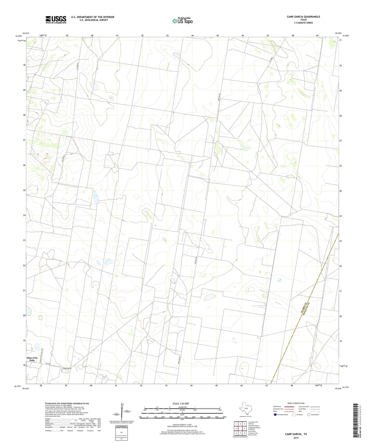 Camp Garcia Texas US Topo Map Image