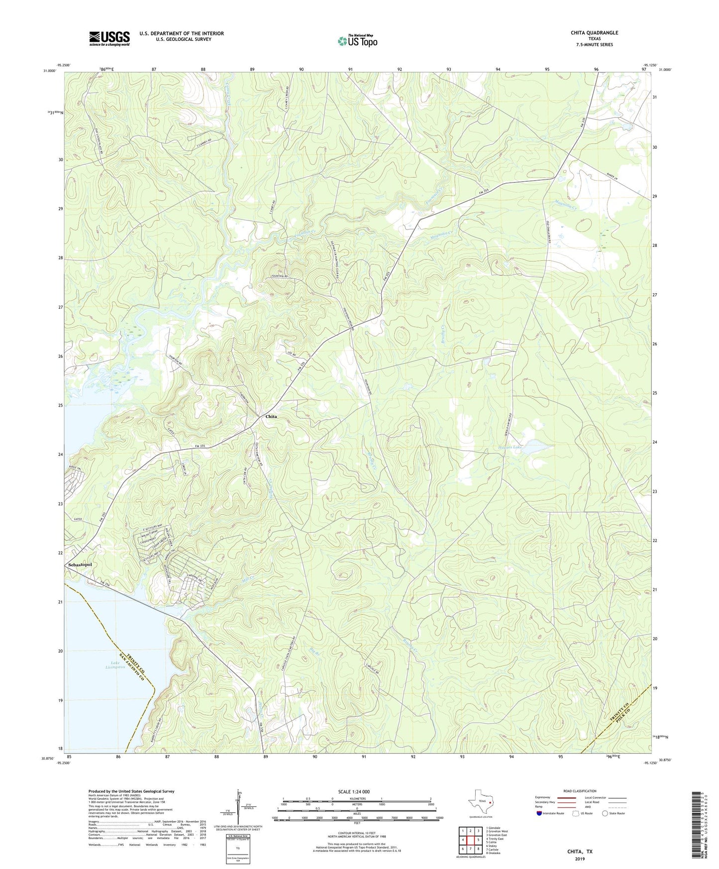 Chita Texas US Topo Map Image