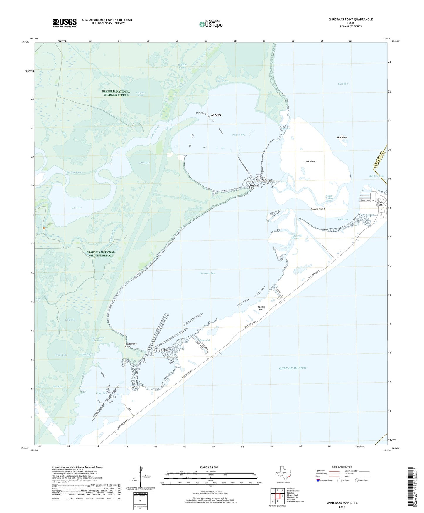 Christmas Point Texas US Topo Map Image