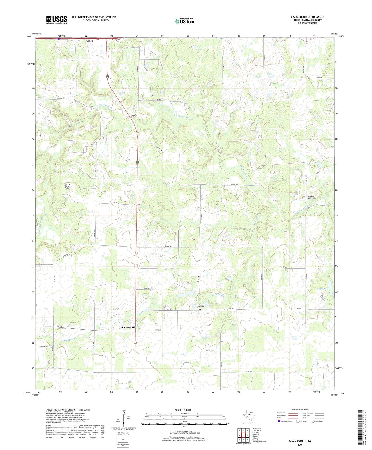 Cisco South Texas US Topo Map Image