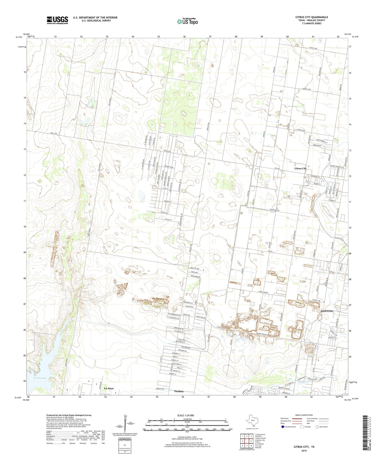 Citrus City Texas US Topo Map Image