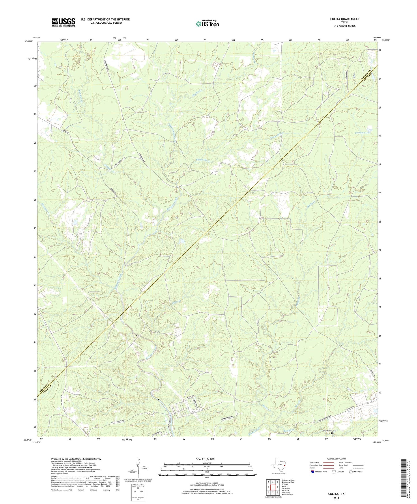 Colita Texas US Topo Map Image