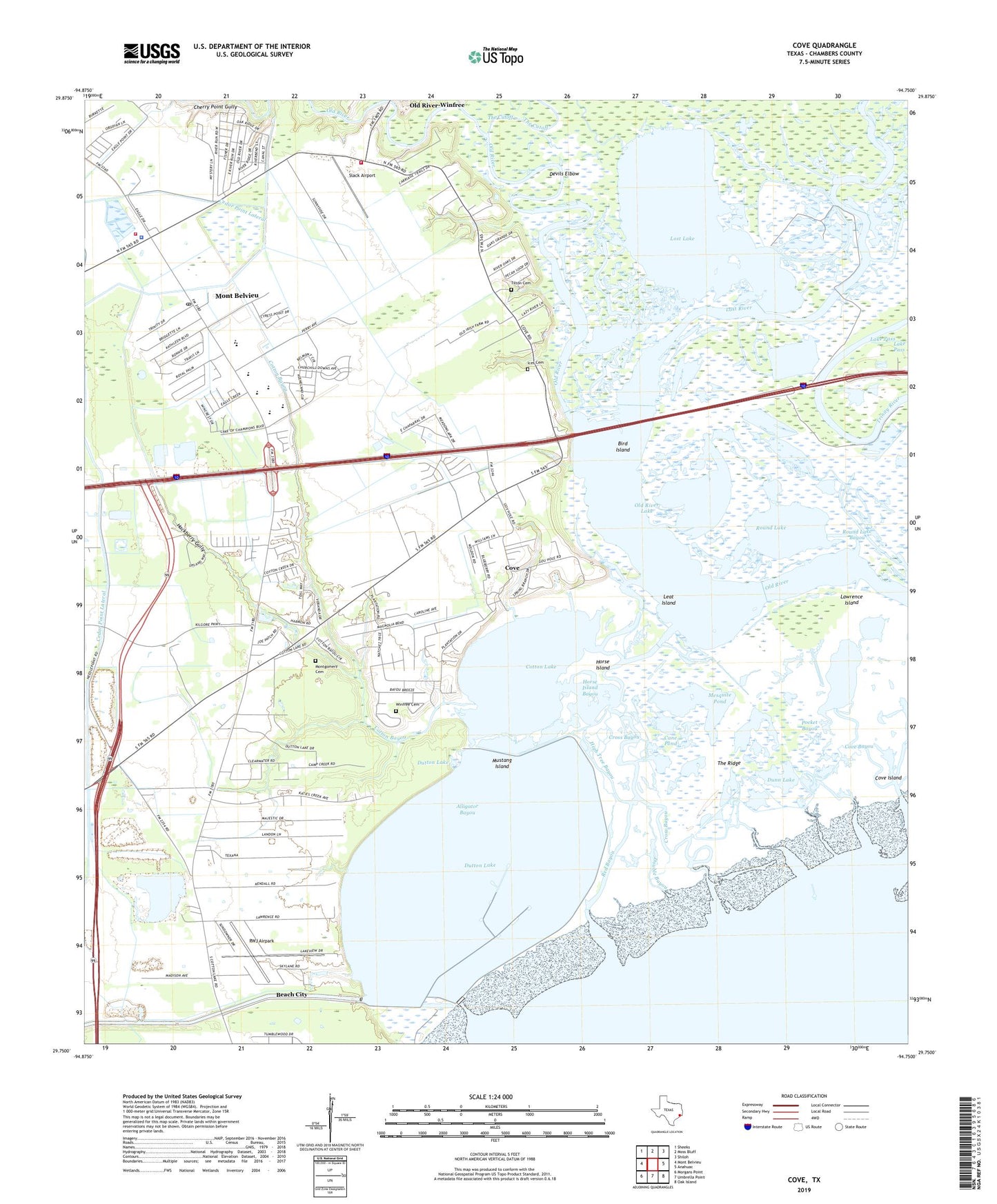 Cove Texas US Topo Map Image