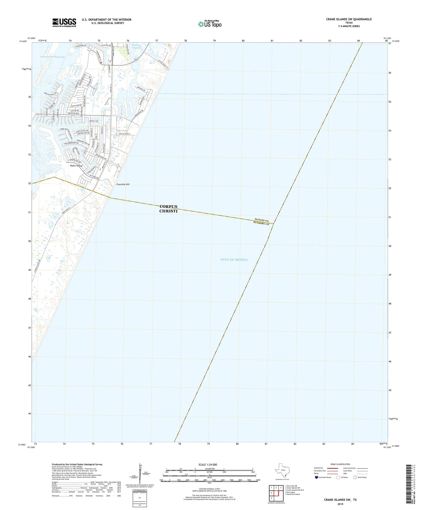 Crane Islands SW Texas US Topo Map Image