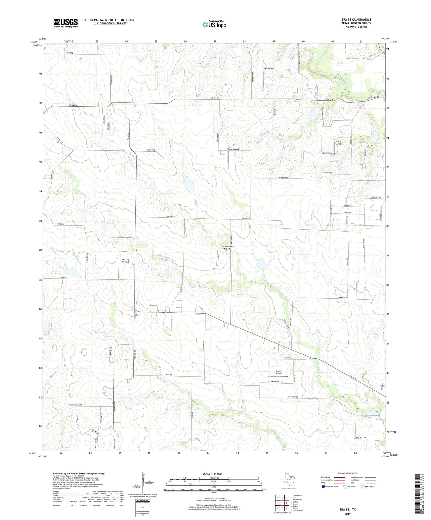 Era SE Texas US Topo Map Image
