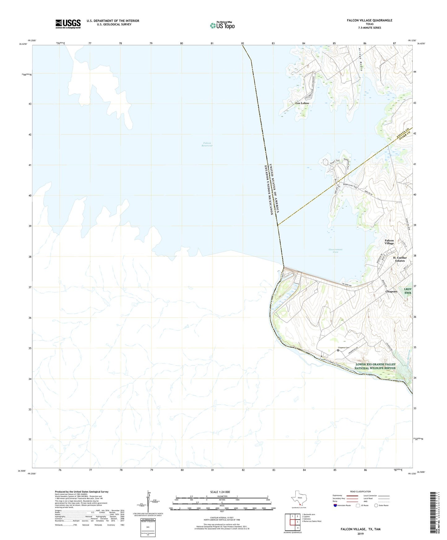 Falcon Village Texas US Topo Map Image