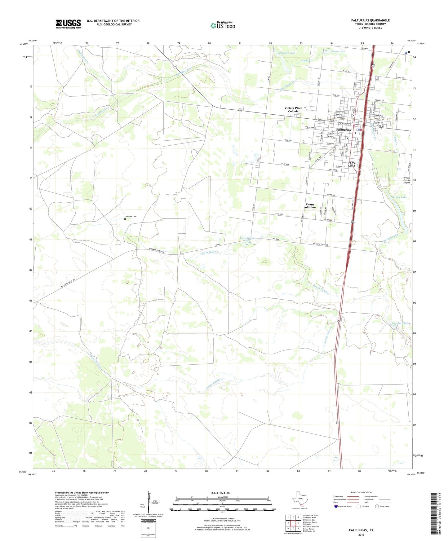 Falfurrias Texas US Topo Map Image