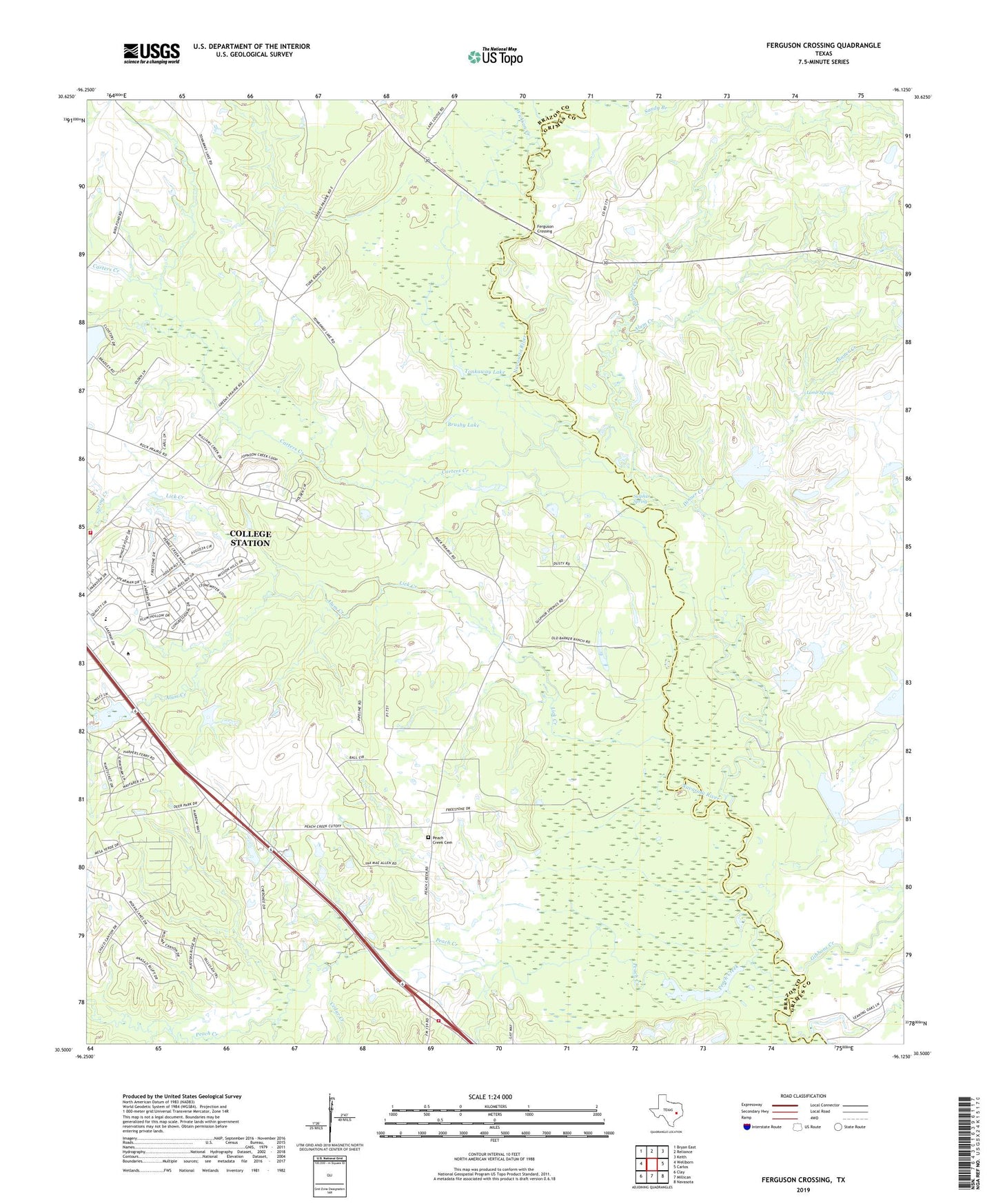 Ferguson Crossing Texas US Topo Map Image