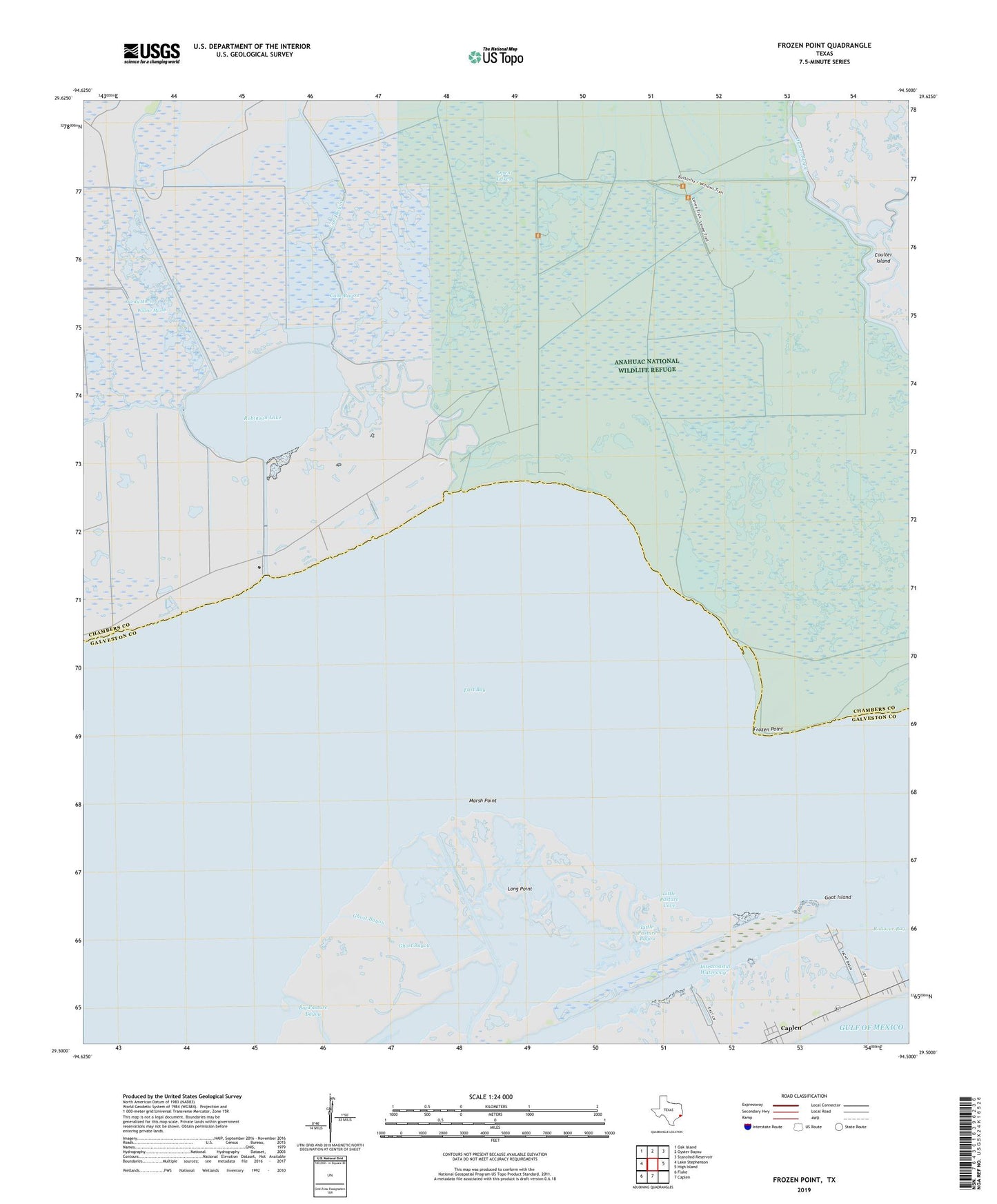 Frozen Point Texas US Topo Map Image