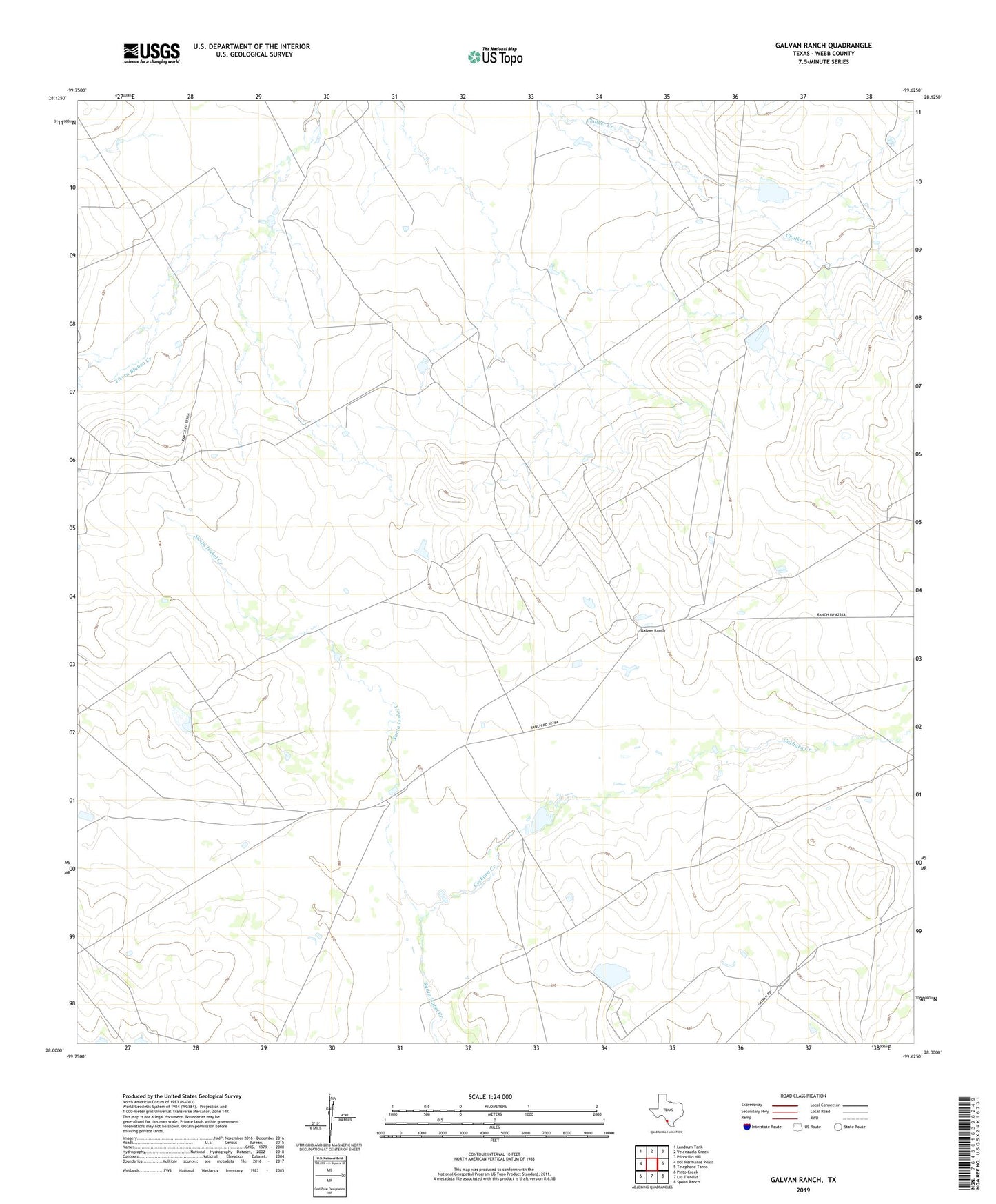 Galvan Ranch Texas US Topo Map Image