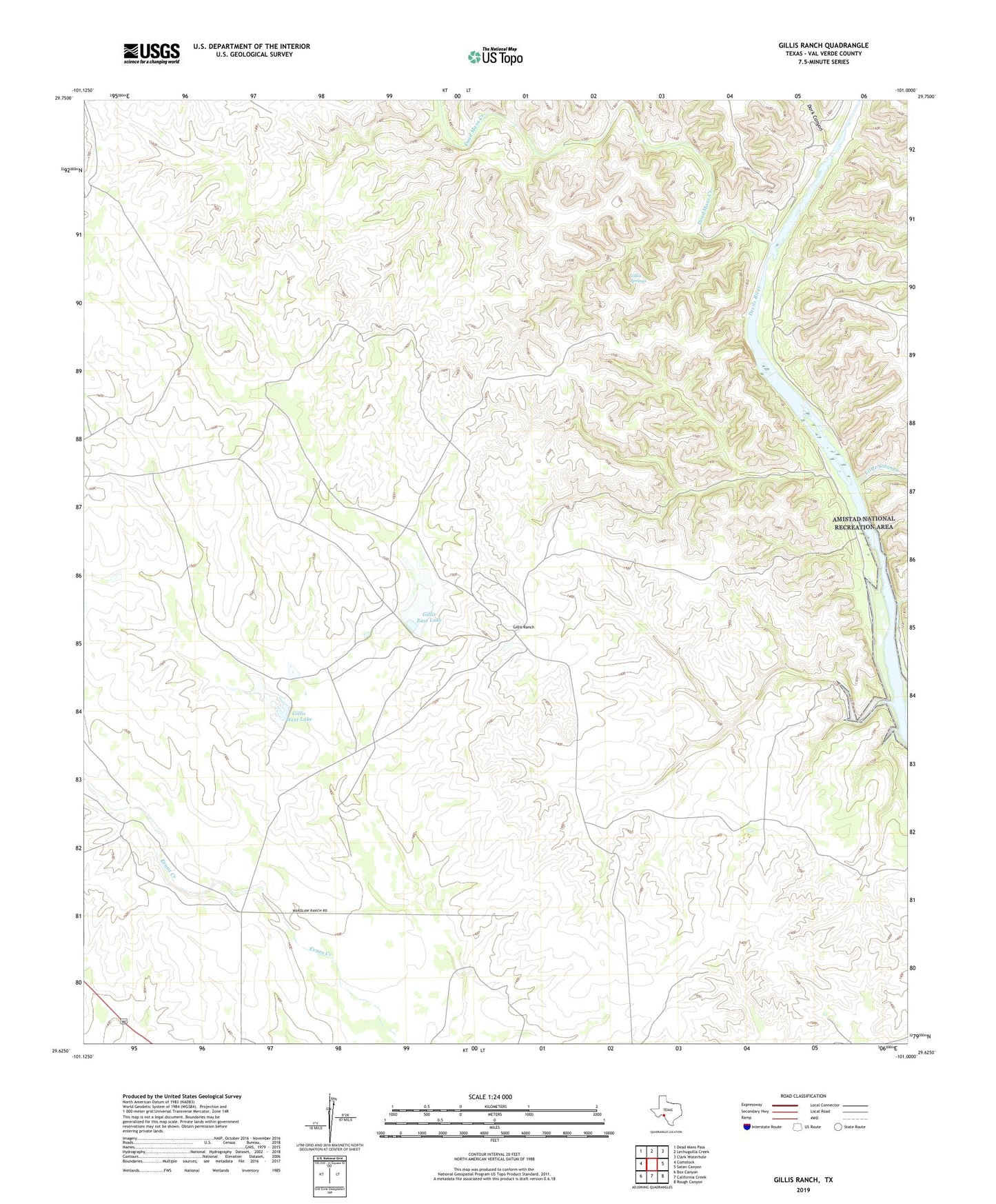 Gillis Ranch Texas US Topo Map Image