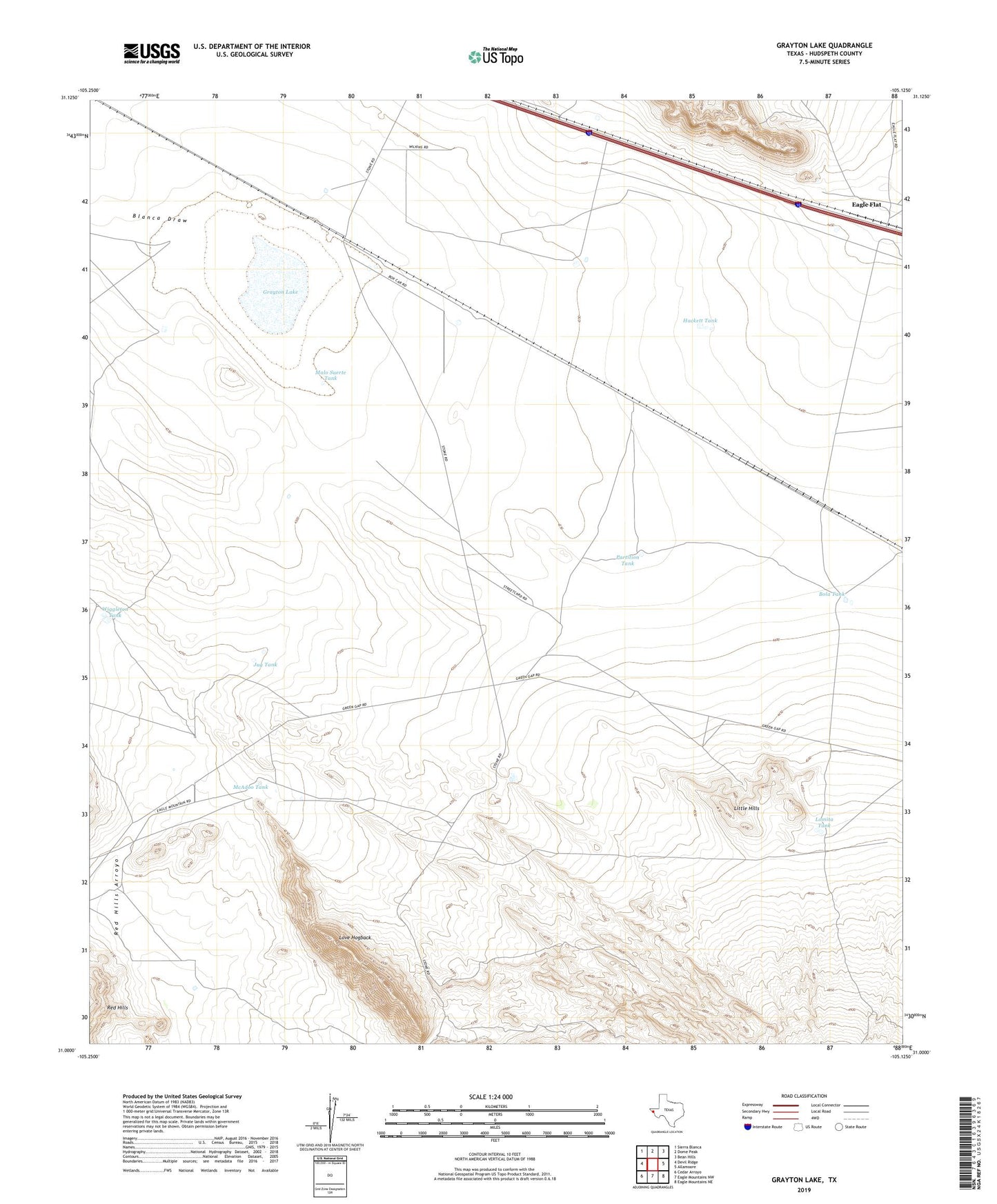 Grayton Lake Texas US Topo Map Image