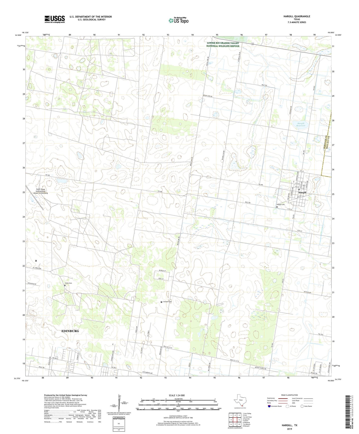 Hargill Texas US Topo Map Image