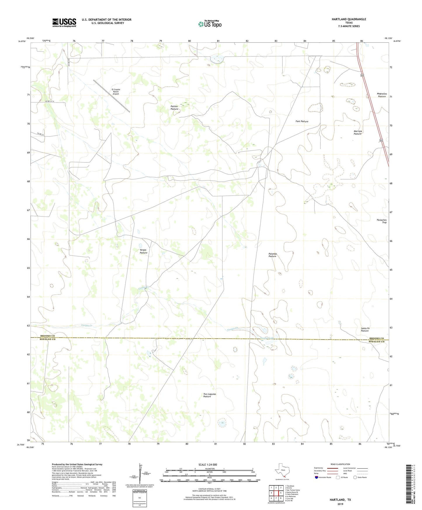 Hartland Texas US Topo Map Image