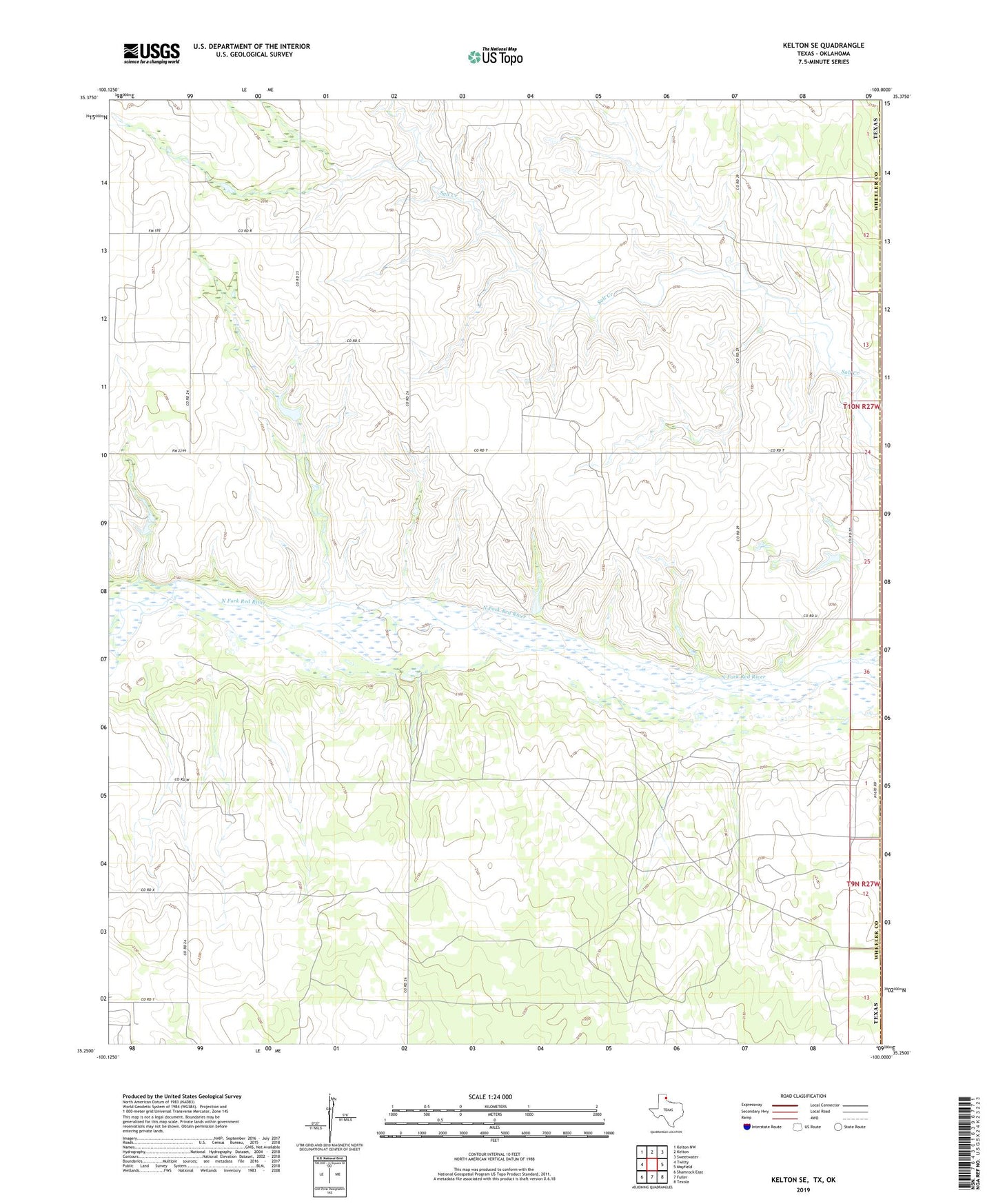 Kelton SE Texas US Topo Map Image