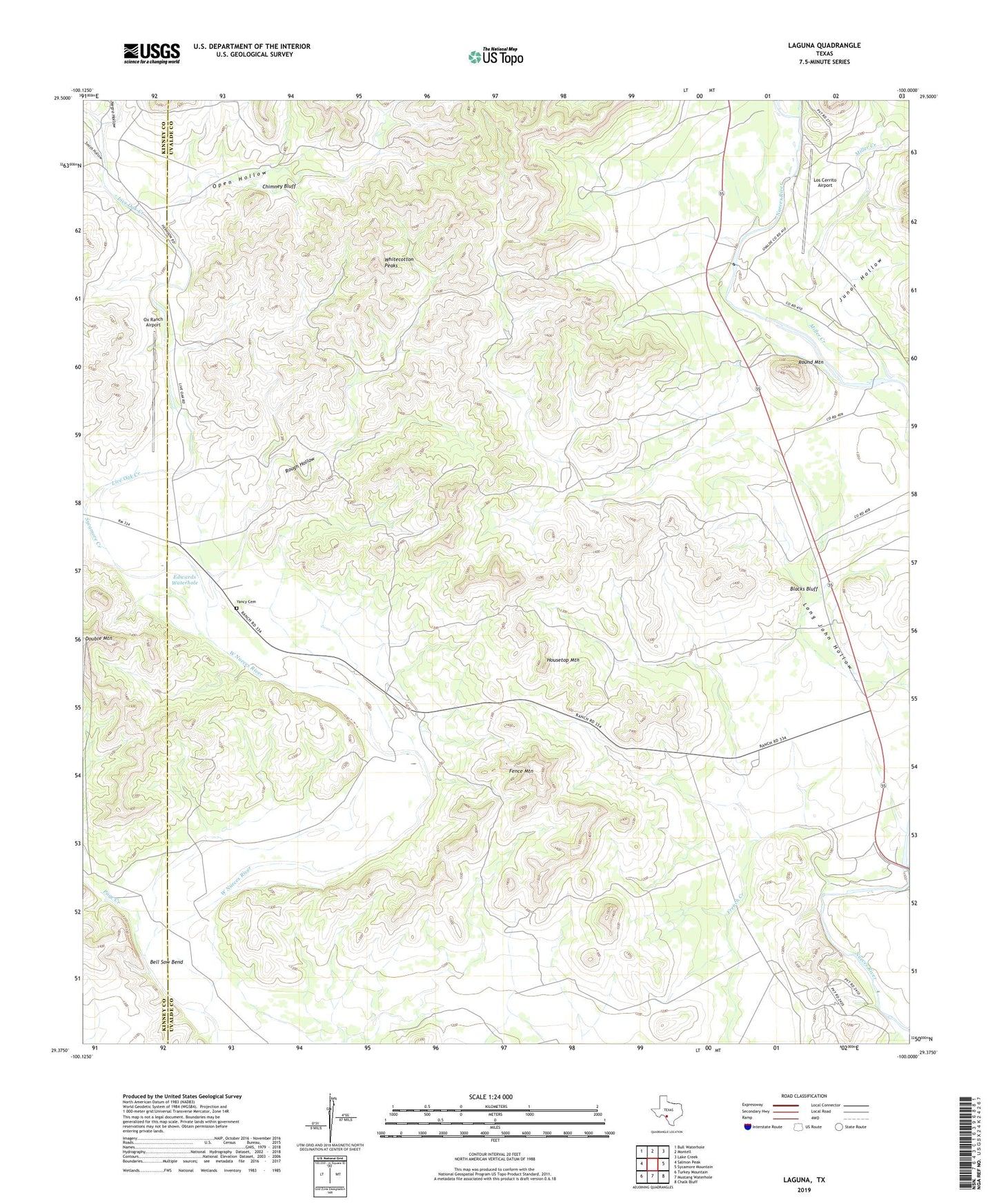 Laguna Texas US Topo Map Image