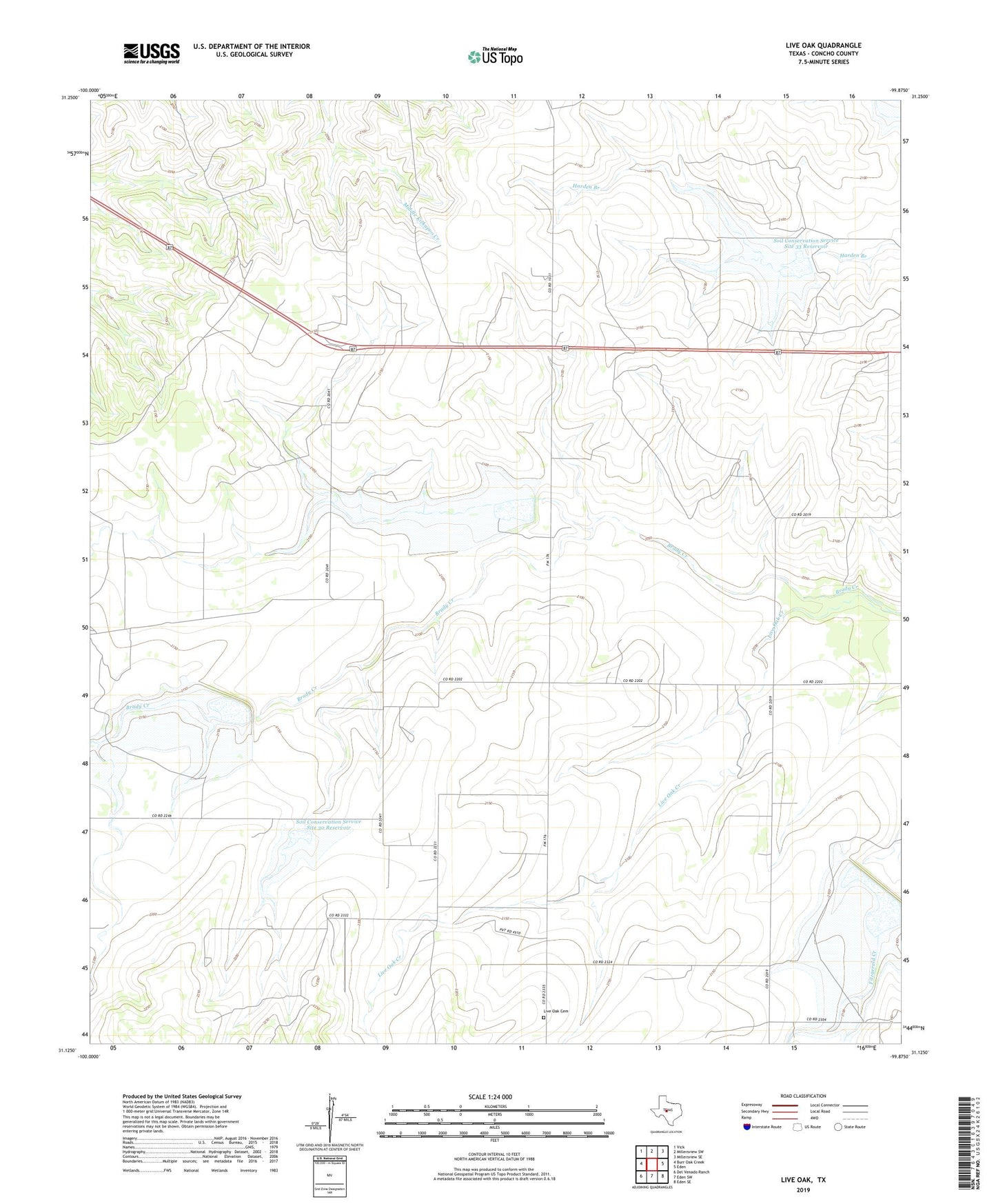 Live Oak Texas US Topo Map Image