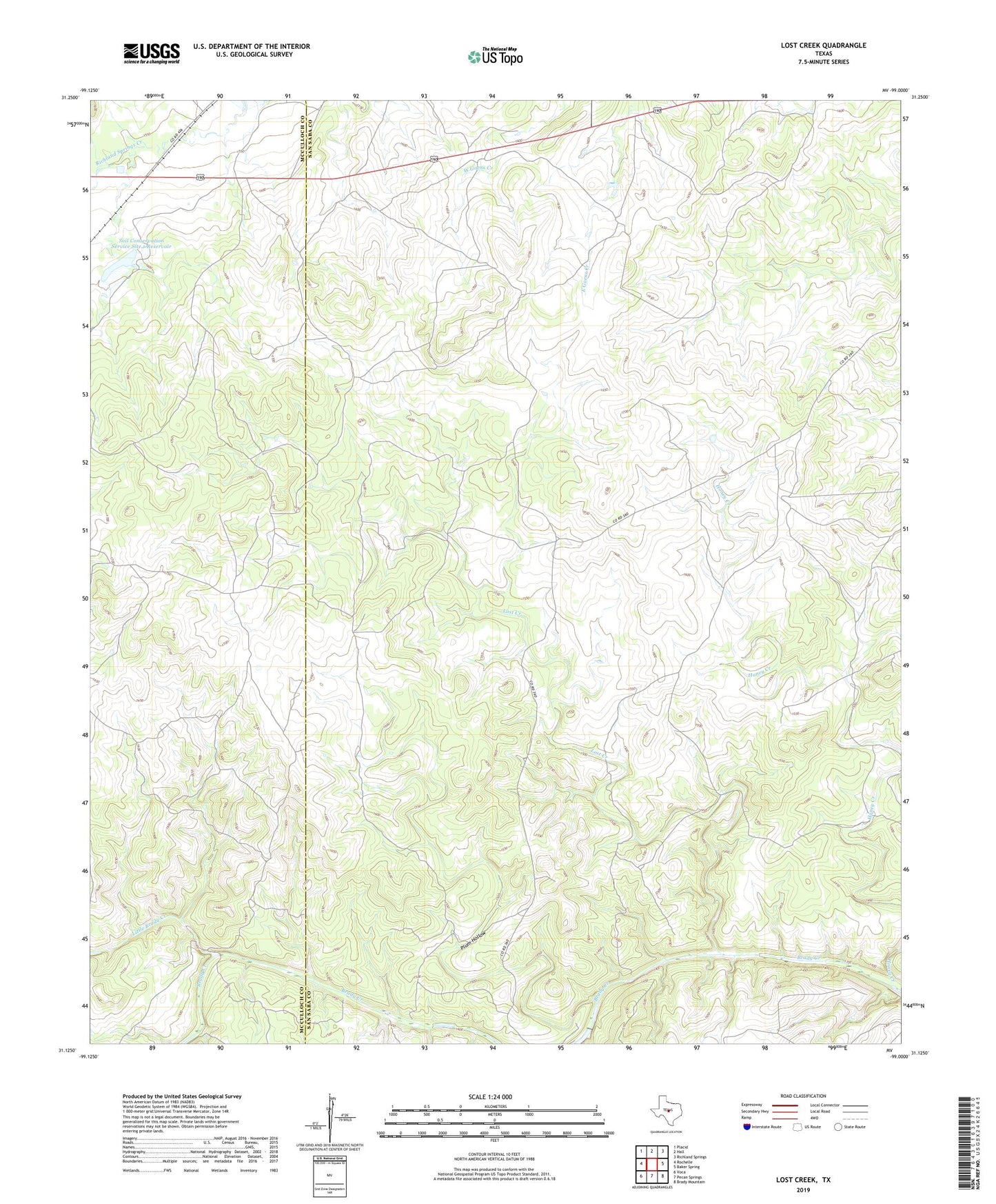 Lost Creek Texas US Topo Map Image