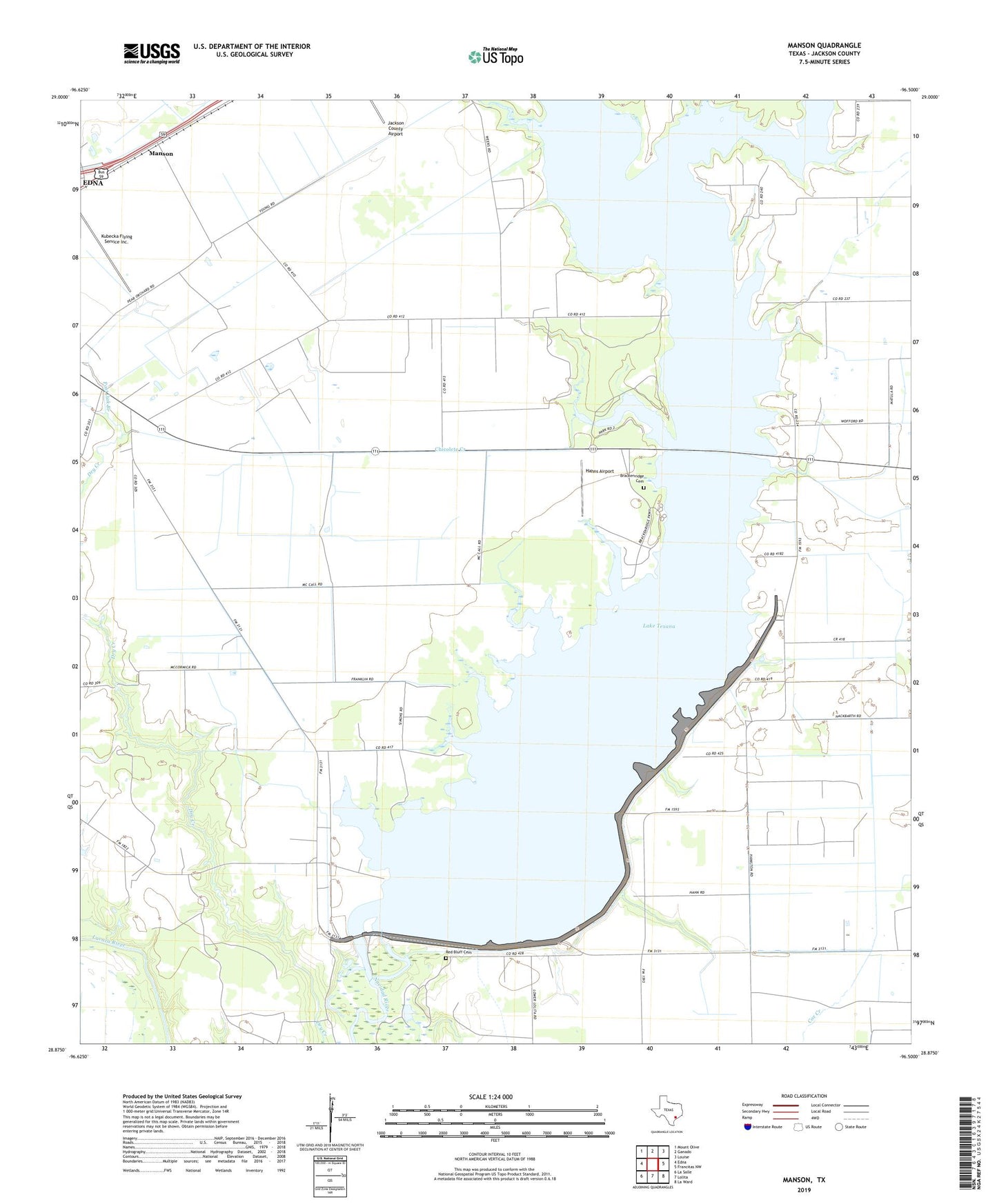 Manson Texas US Topo Map Image