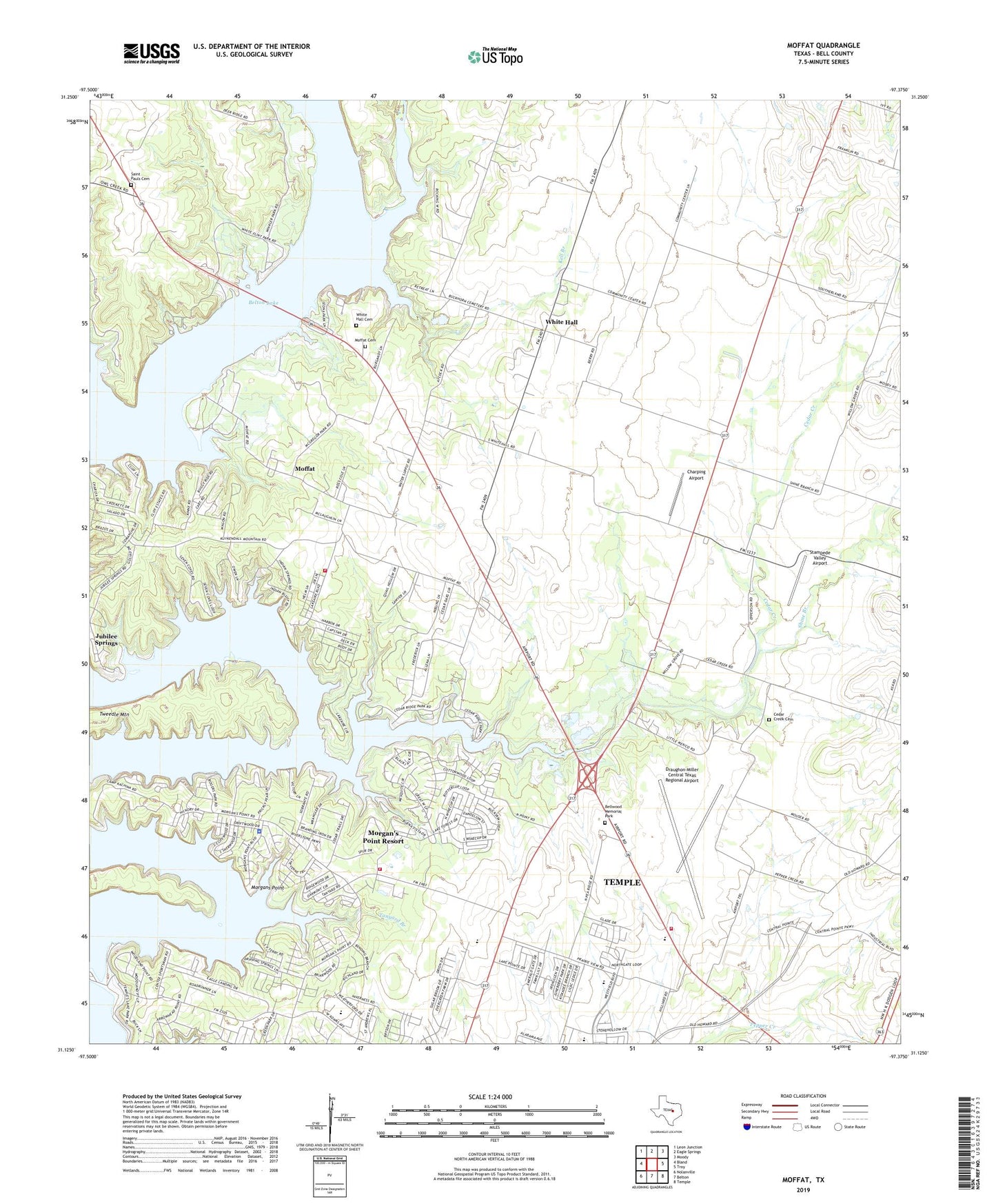 Moffat Texas US Topo Map Image