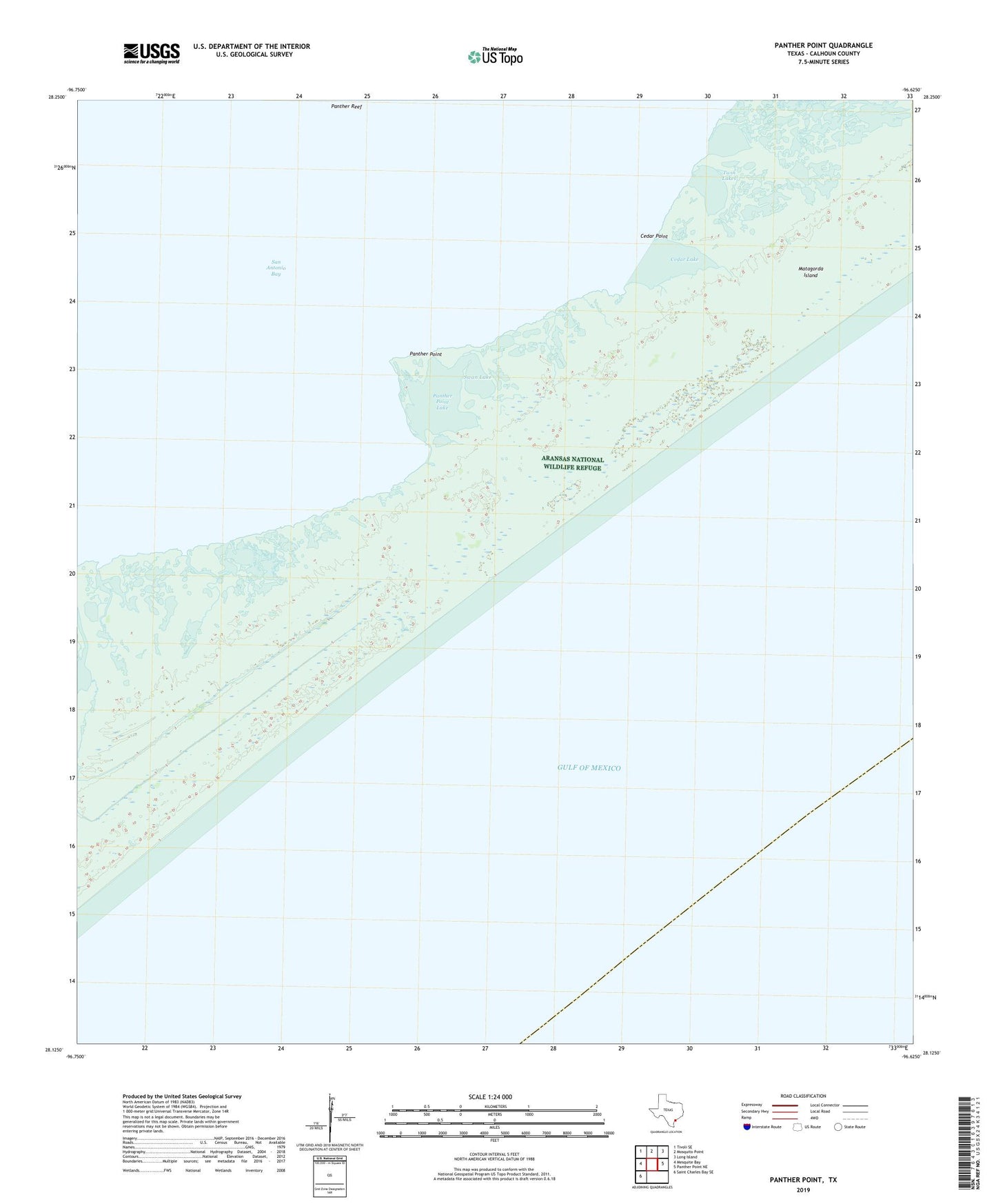 Panther Point Texas US Topo Map Image