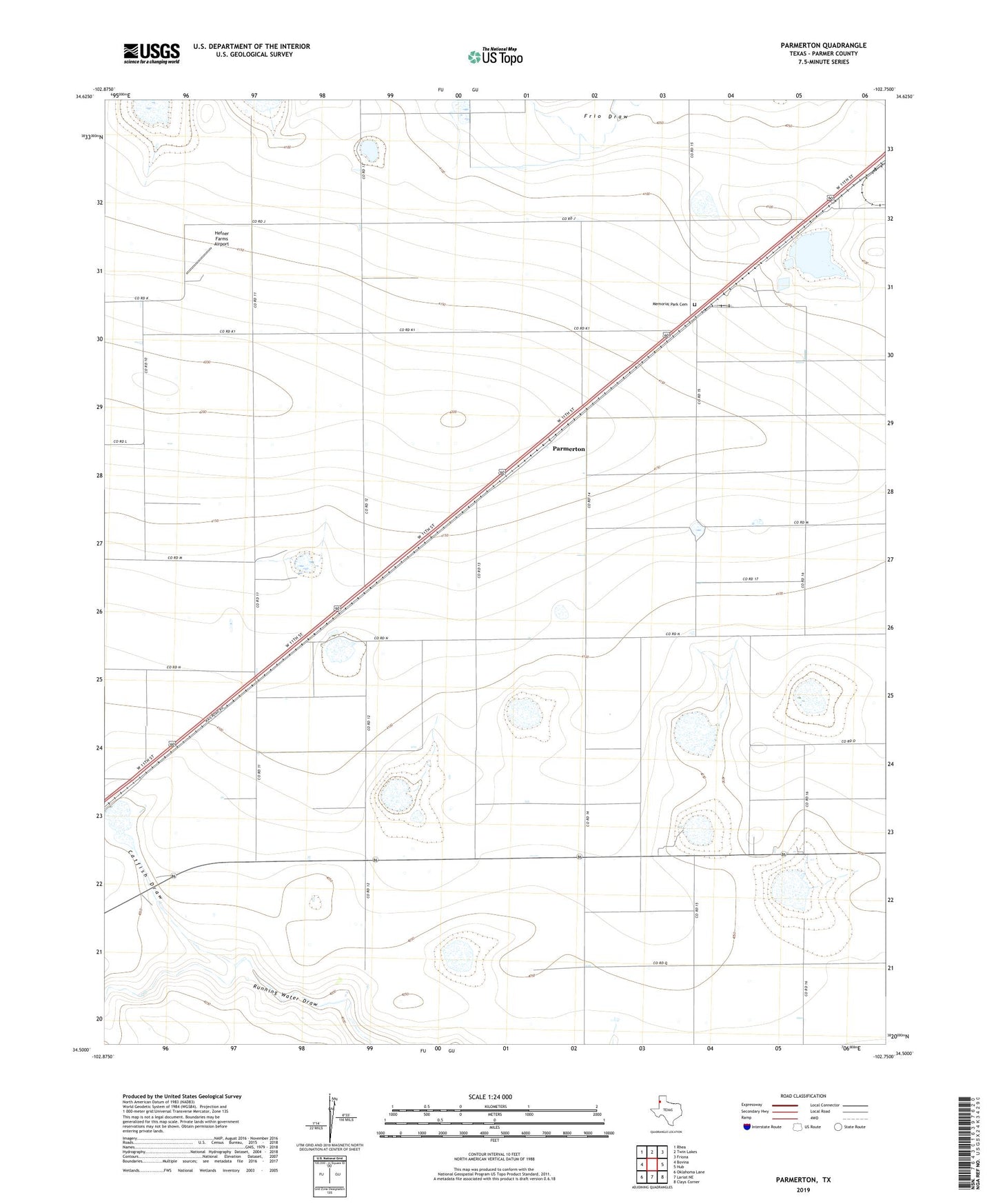 Parmerton Texas US Topo Map Image