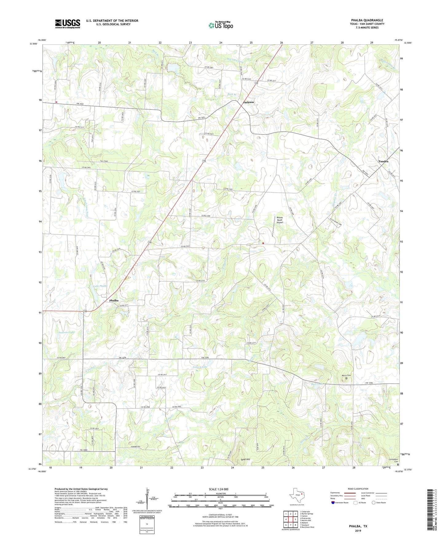 Phalba Texas US Topo Map Image