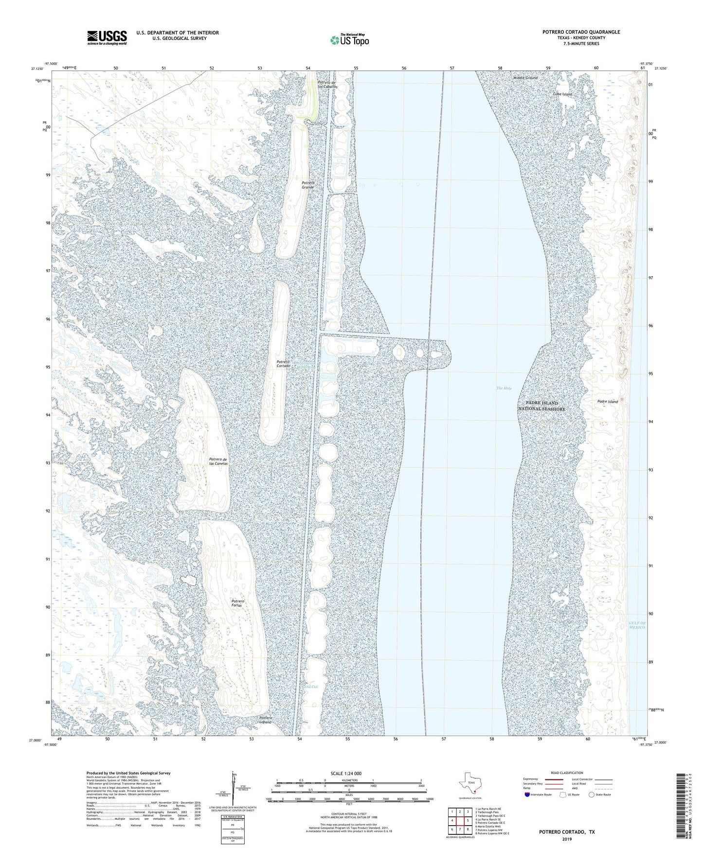 Potrero Cortado Texas US Topo Map Image