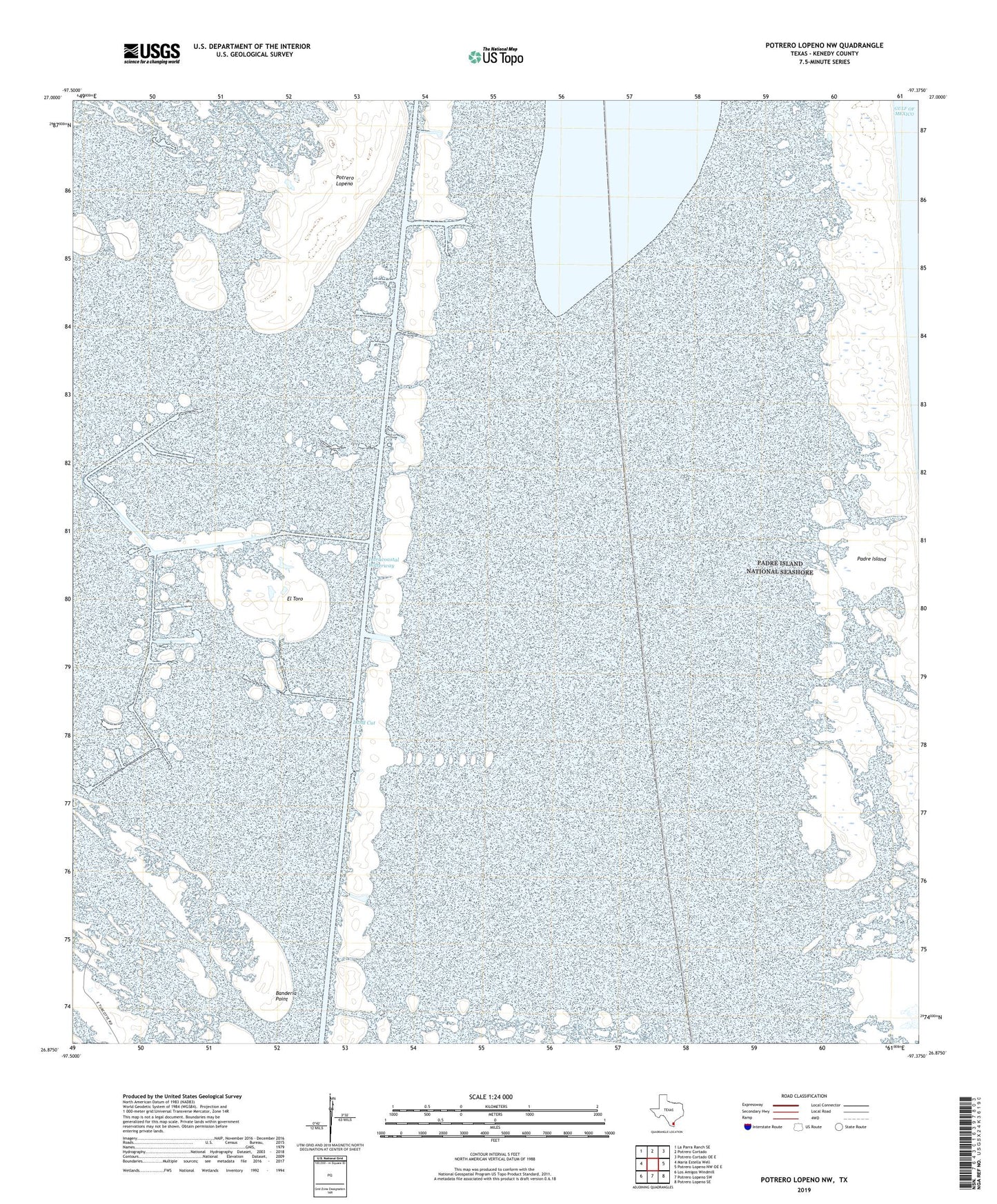Potrero Lopeno NW Texas US Topo Map Image
