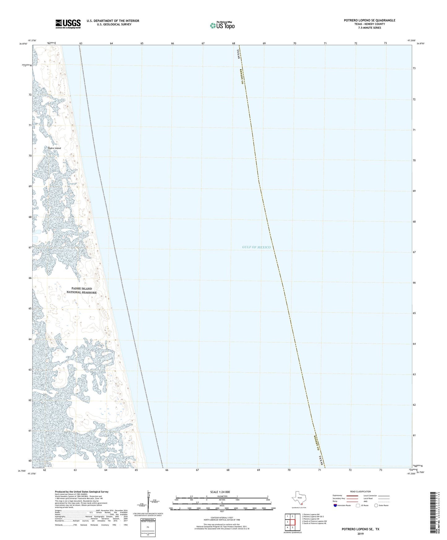 Potrero Lopeno SE Texas US Topo Map Image