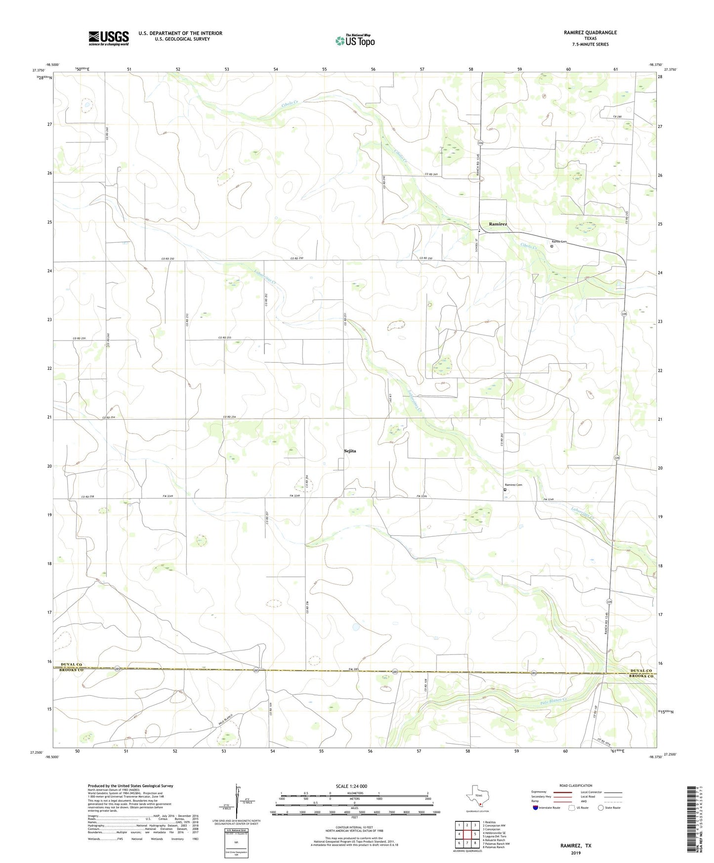 Ramirez Texas US Topo Map Image
