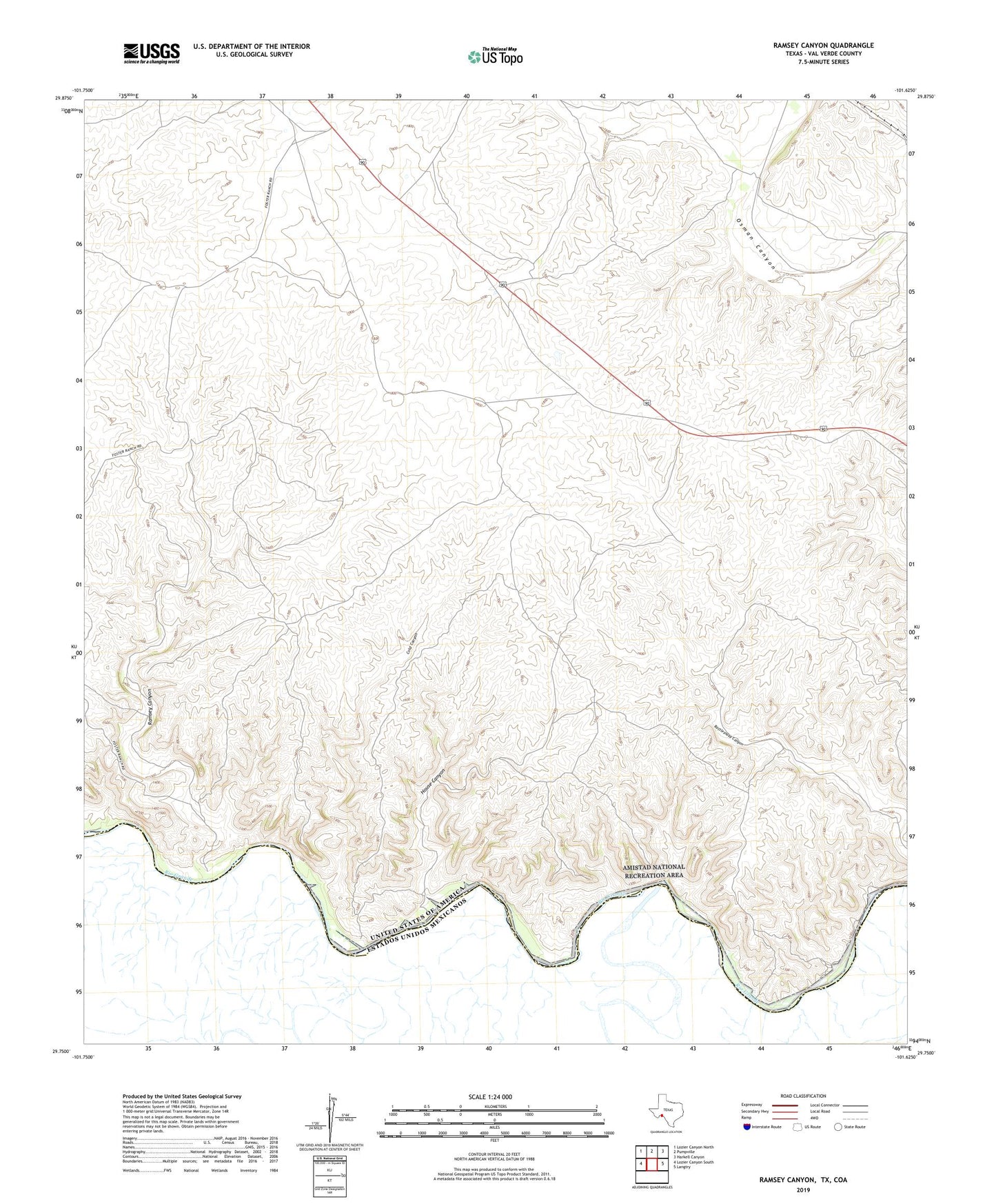 Ramsey Canyon Texas US Topo Map Image