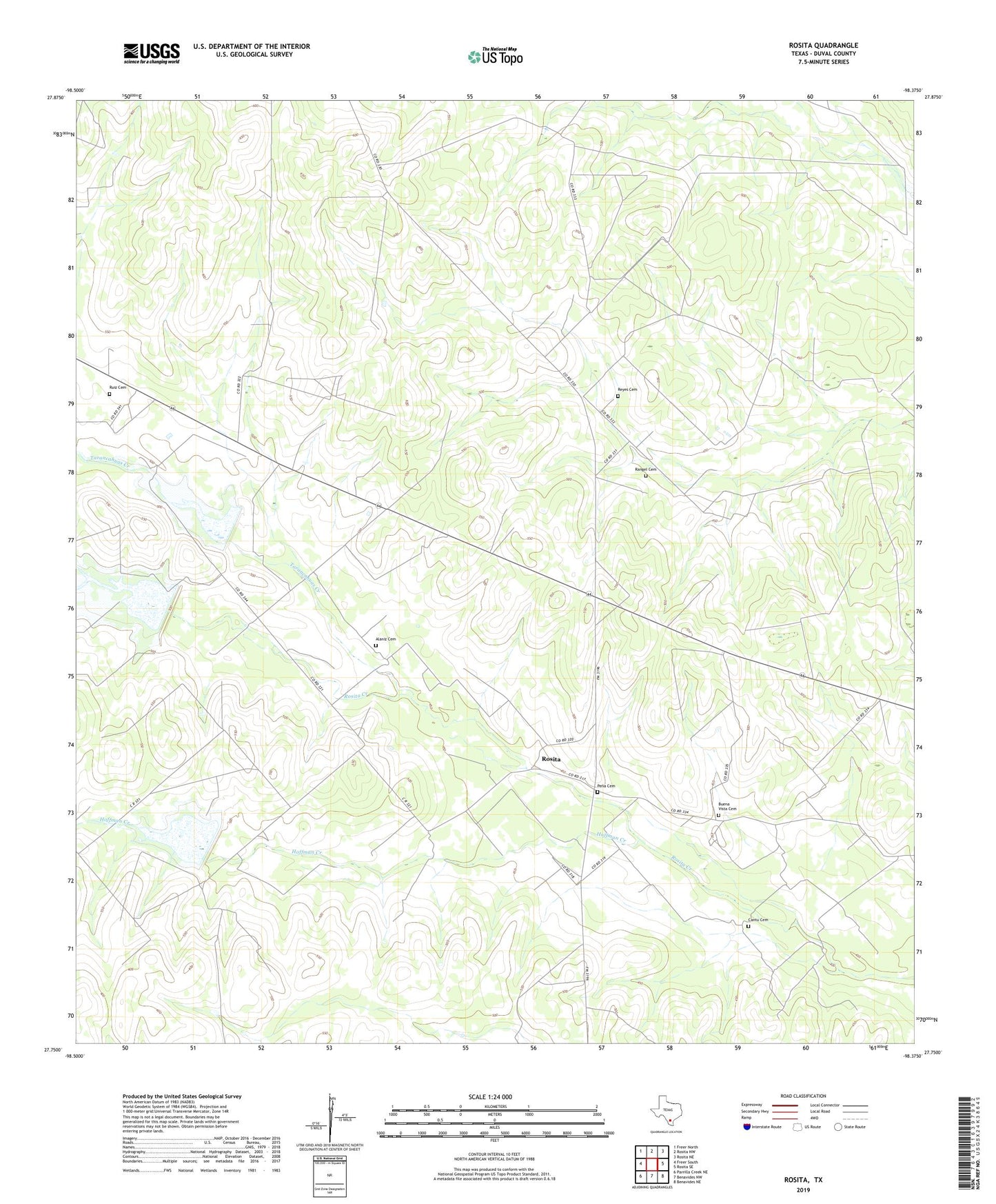 Rosita Texas US Topo Map Image