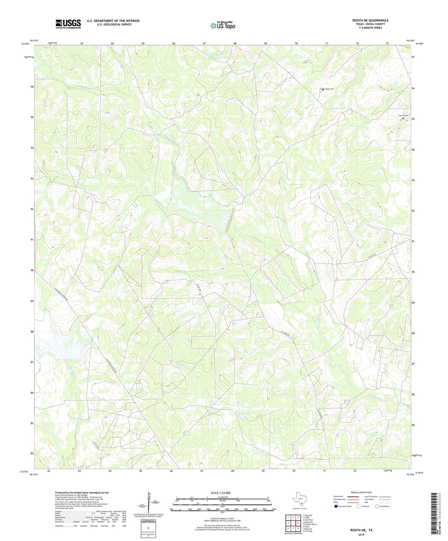 Rosita NE Texas US Topo Map Image