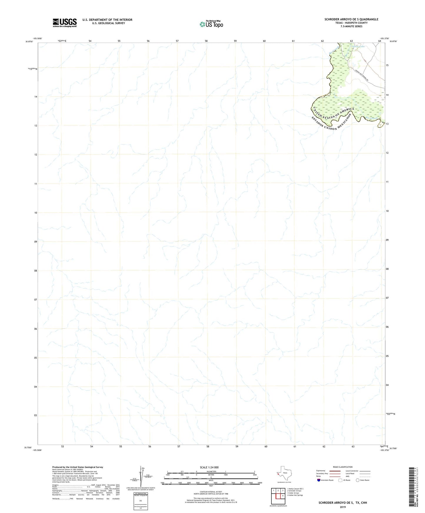 Schroder Arroyo OE S Texas US Topo Map Image